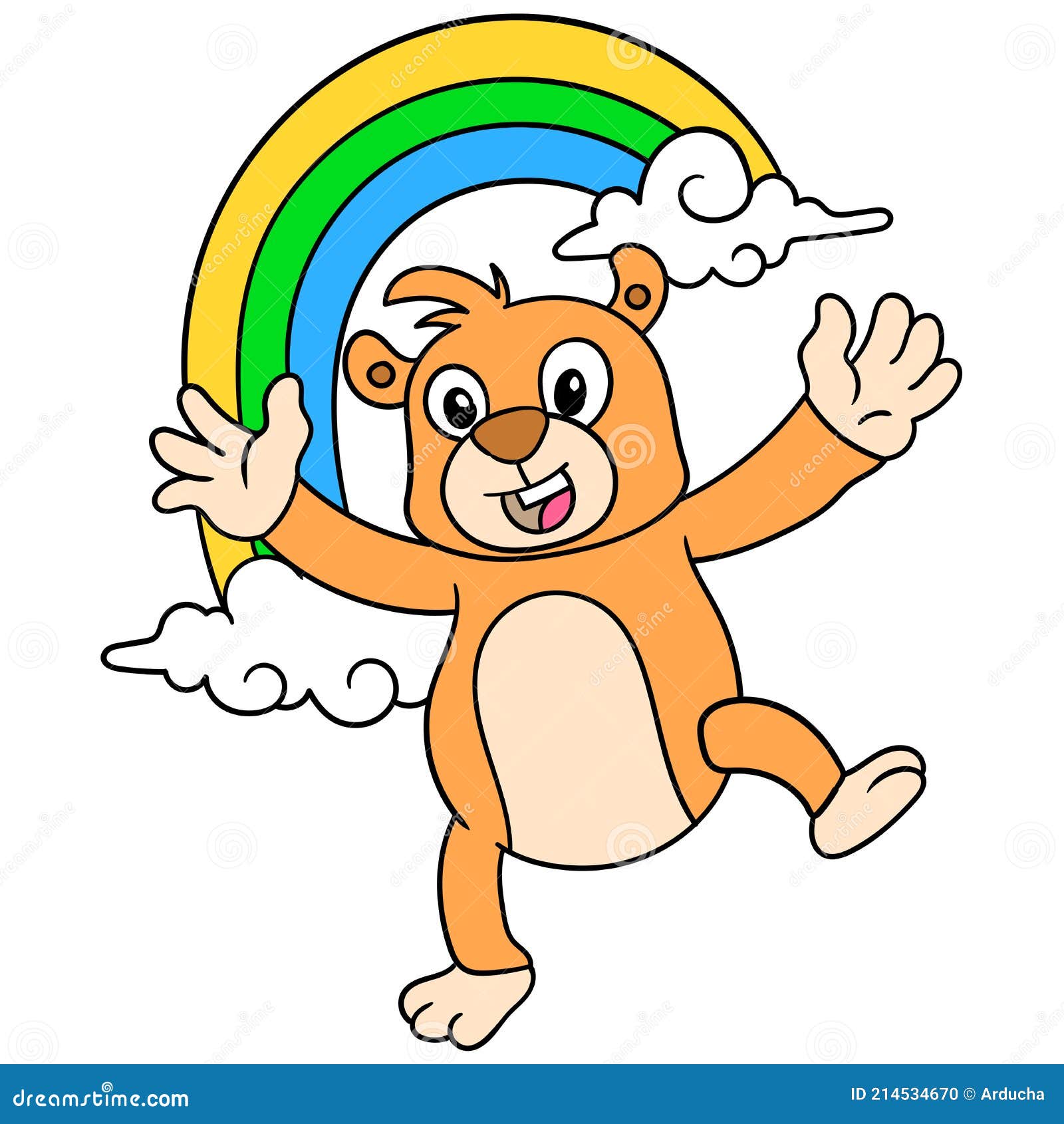 El Oso Baila Feliz Para Recibir La Primavera Con Un Hermoso Arcoíris. Icono De Doodle Image Kawaii Ilustración del Vector - Ilustración de insignia, muestra: 214534670 El Oso Baila Feliz Para Recibir La Primavera Con Un Hermoso Arcoíris. Icono De Doodle Image Kawaii Ilustración del Vector - Ilustración de insignia, muestra: 214534670