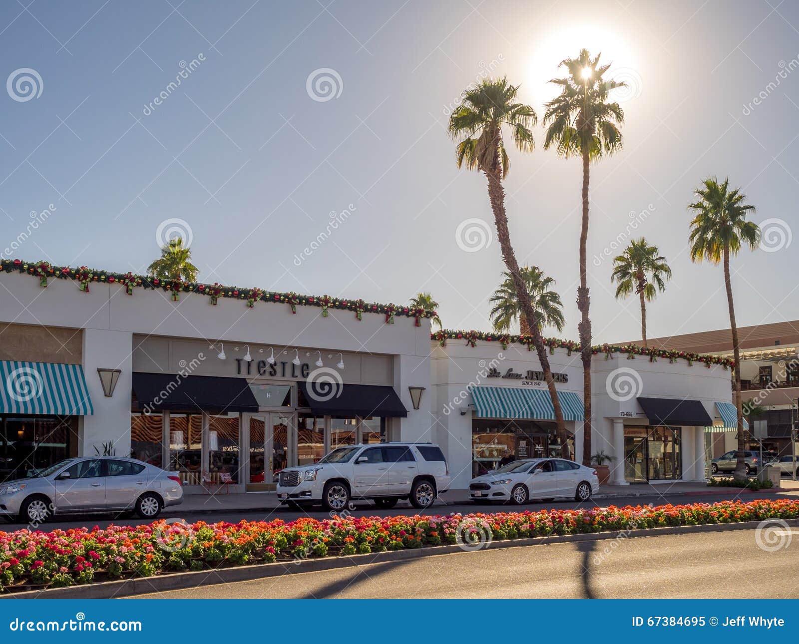 El Paseo Shopping District editorial stock photo. Image of