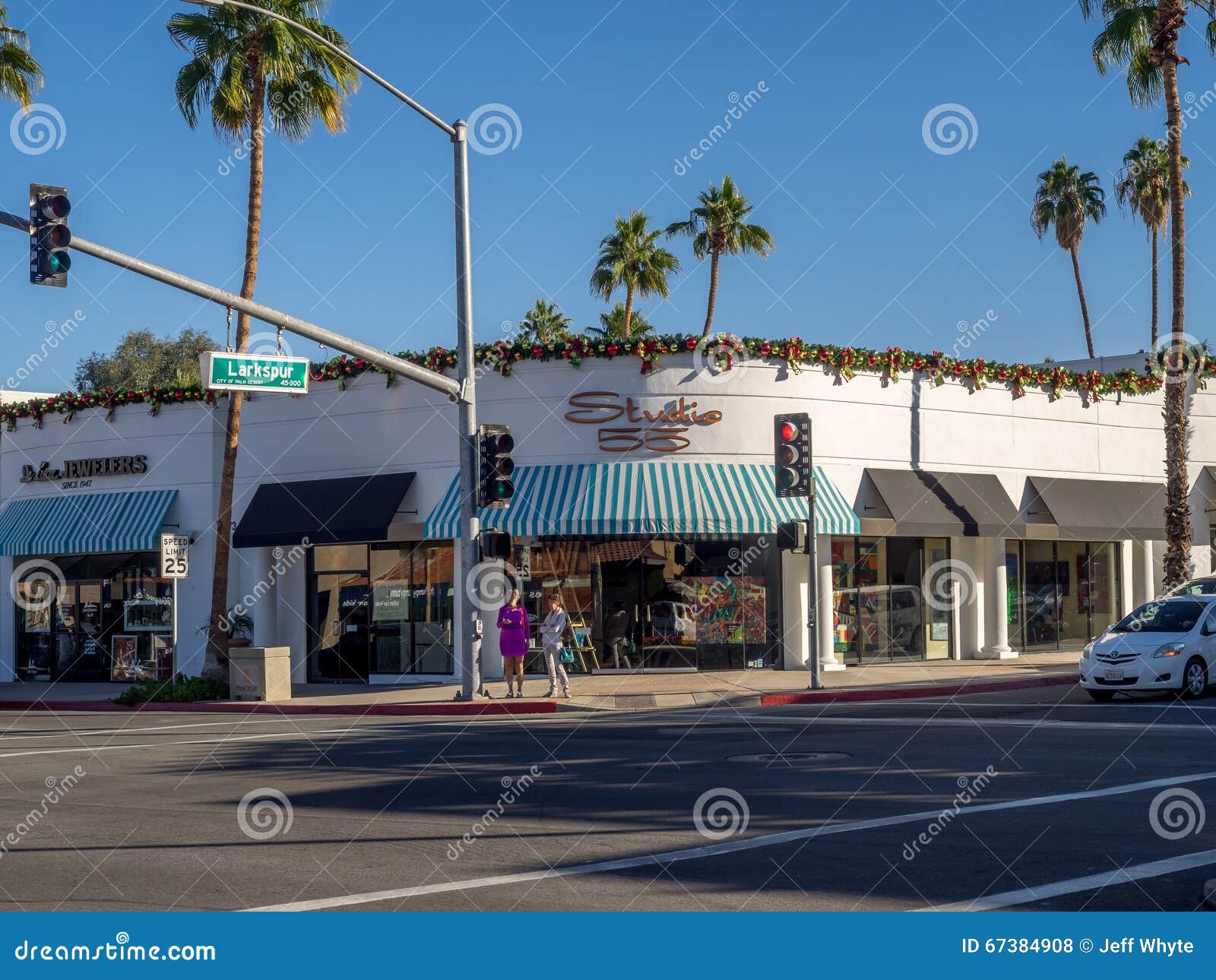 Picture/Photo: El Paseo Street at night, Palm Desert. California, USA