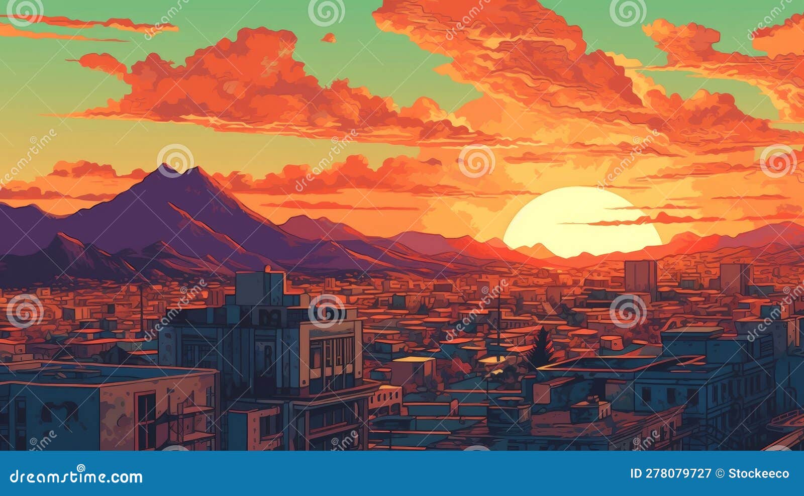 el paso sunset in 1910s: a pixel art close-up