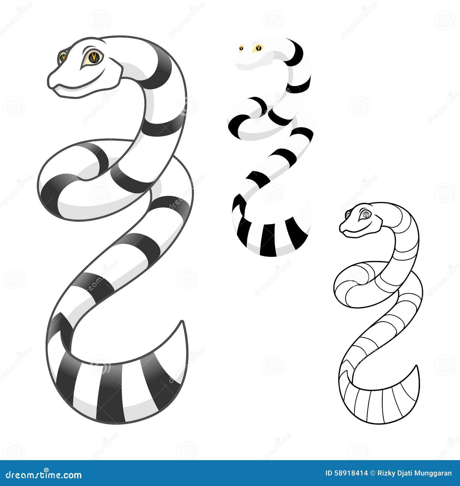 El Personaje De Dibujos Animados De Alta Calidad De La Serpiente De Mar  Incluye El Diseño Y La Línea Planos Art Version Ilustración del Vector -  Ilustración de colorante, corte: 58918414