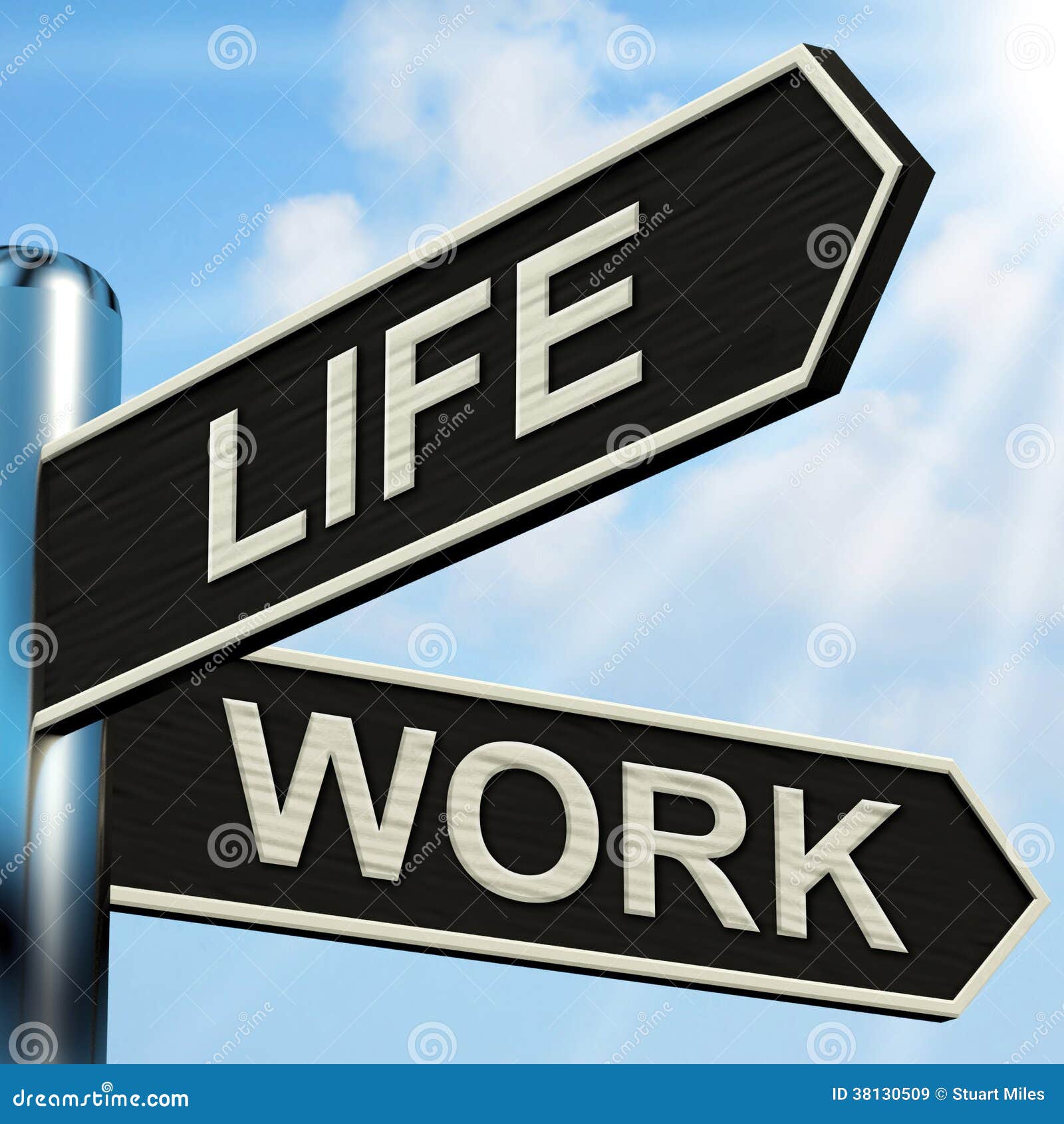 El Poste Indicador Del Trabajo De Vida Significa La Balanza De Carrera  Imagen de archivo - Imagen de lazos, carrera: 38130509