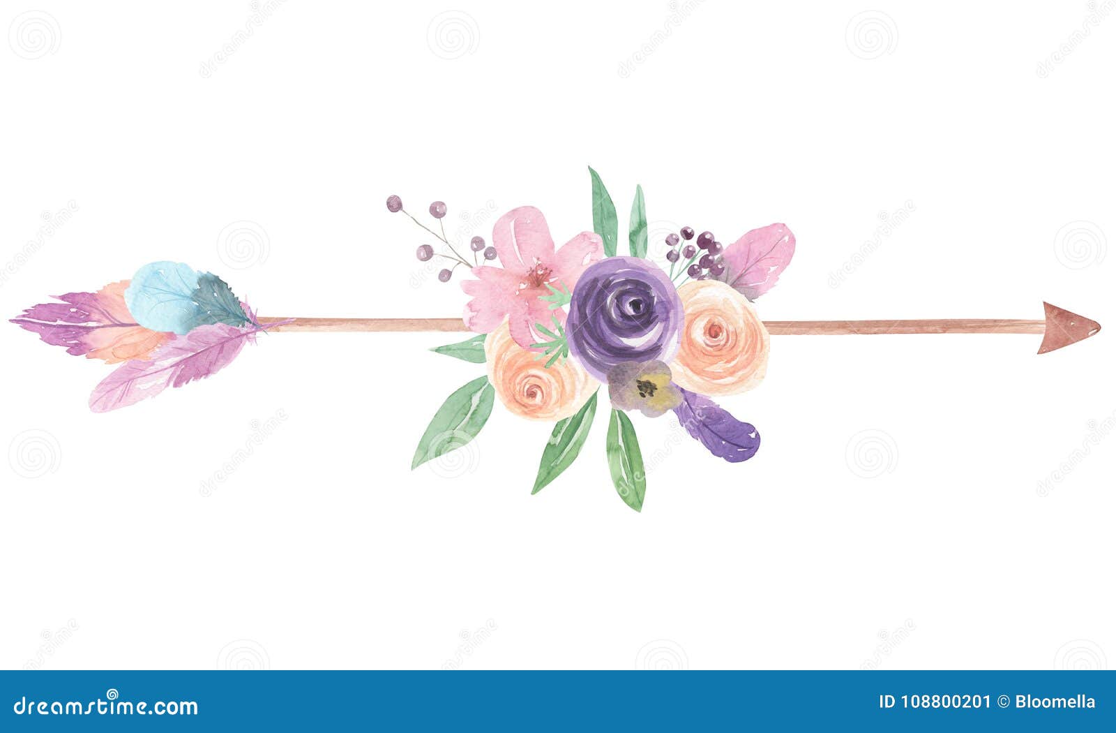 el-ramo-pintado-floral-de-las-flores-fle