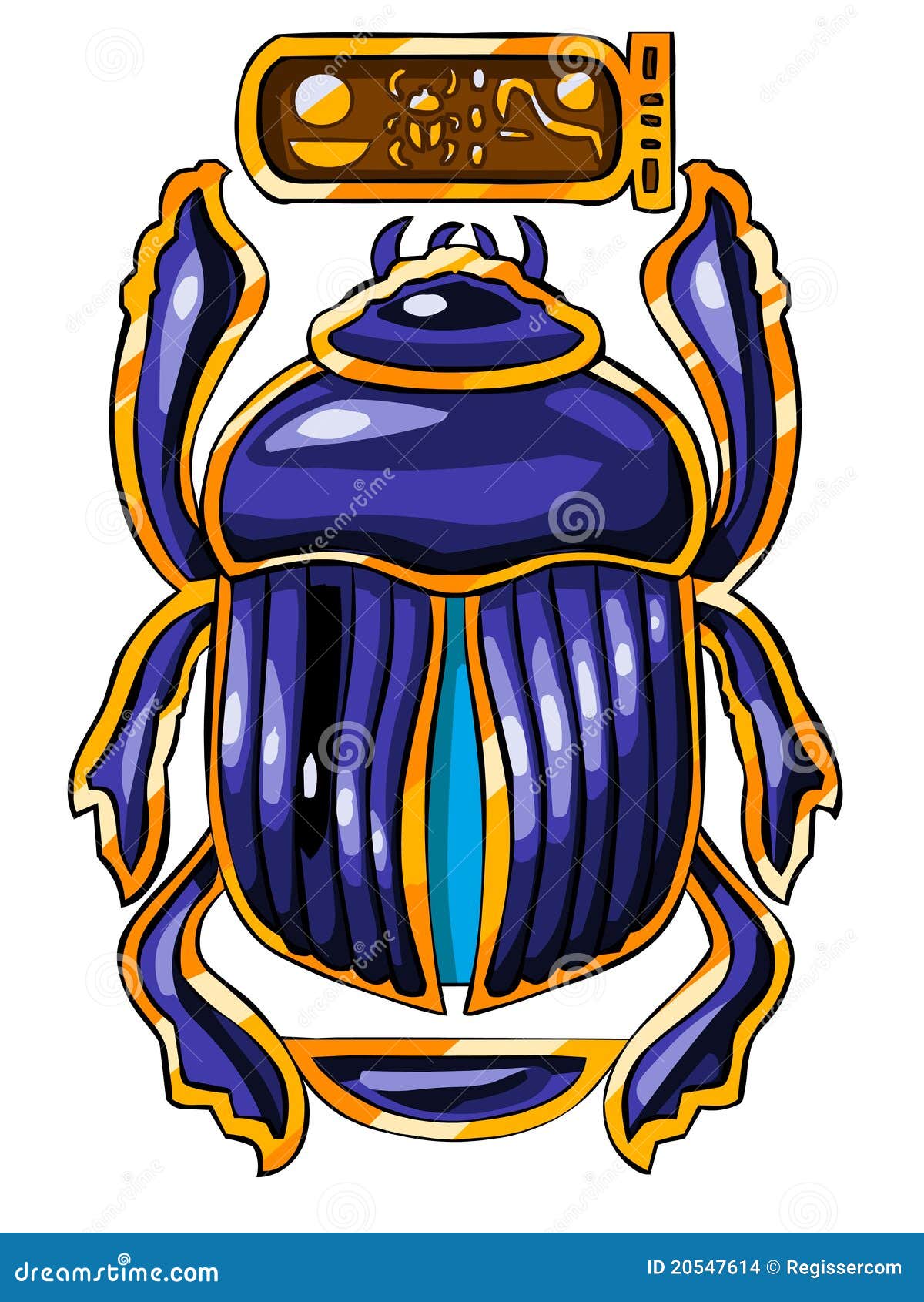 El Símbolo Sagrado Egipcio - Escarabajo Stock de ilustración ...
