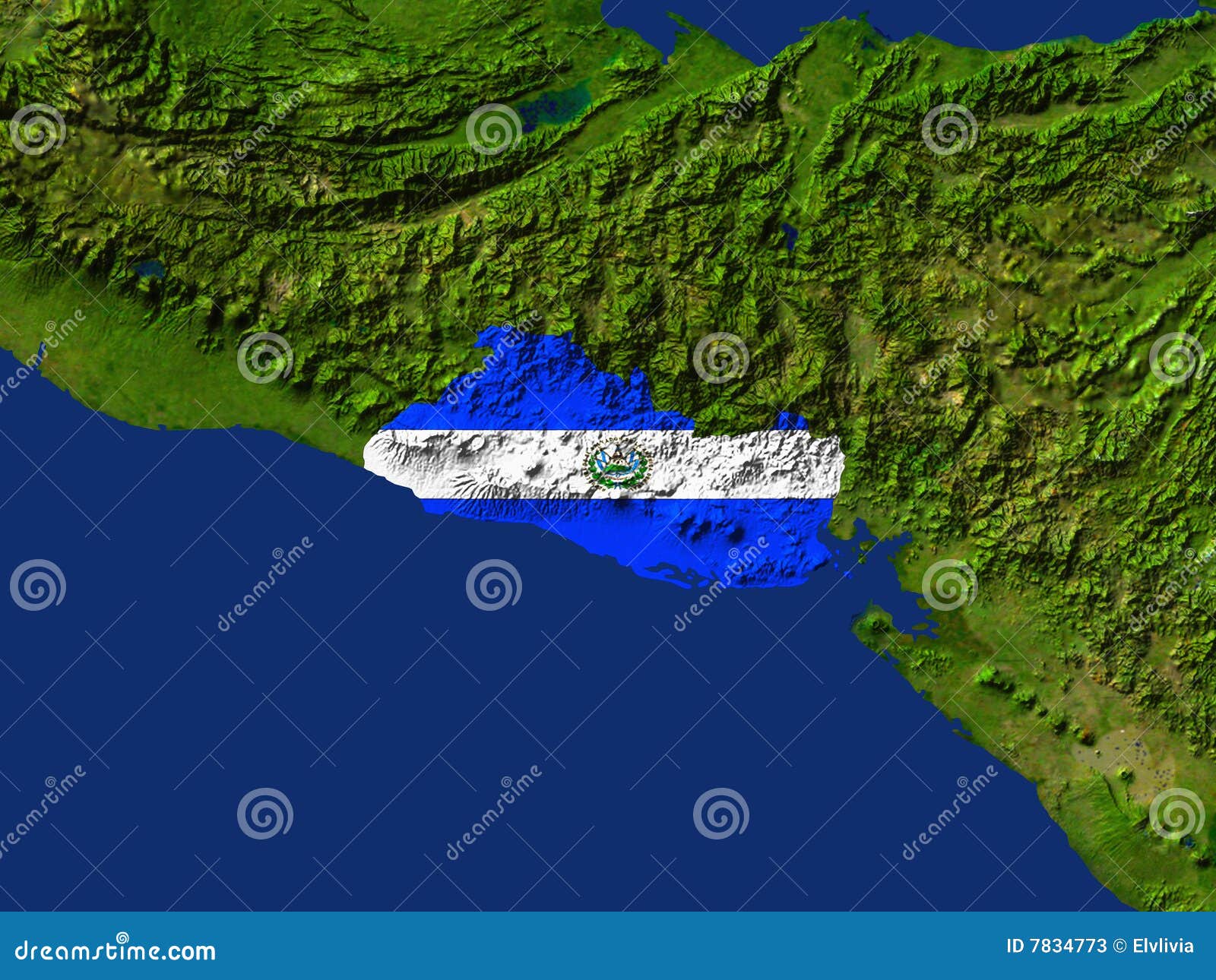El Salvador stock illustration. Illustration of geography 7834773
