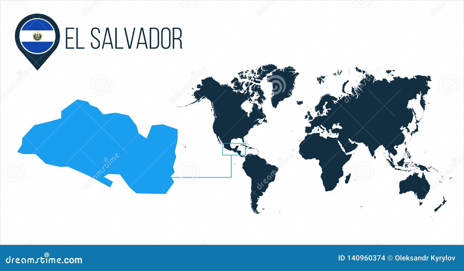 Infographic For El Salvador, Detailed Map Of El Salvador With Flag ...