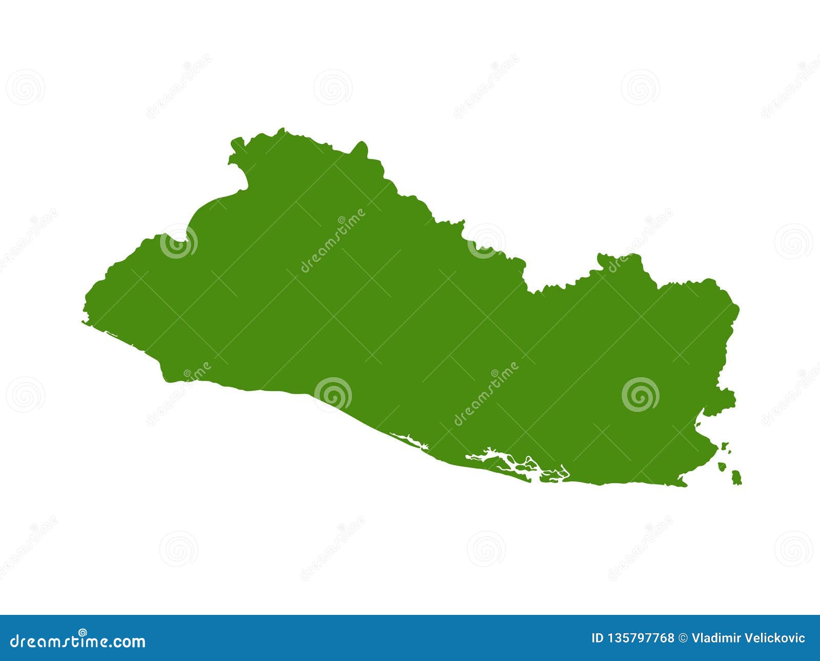 el salvador map - republic of el salvador