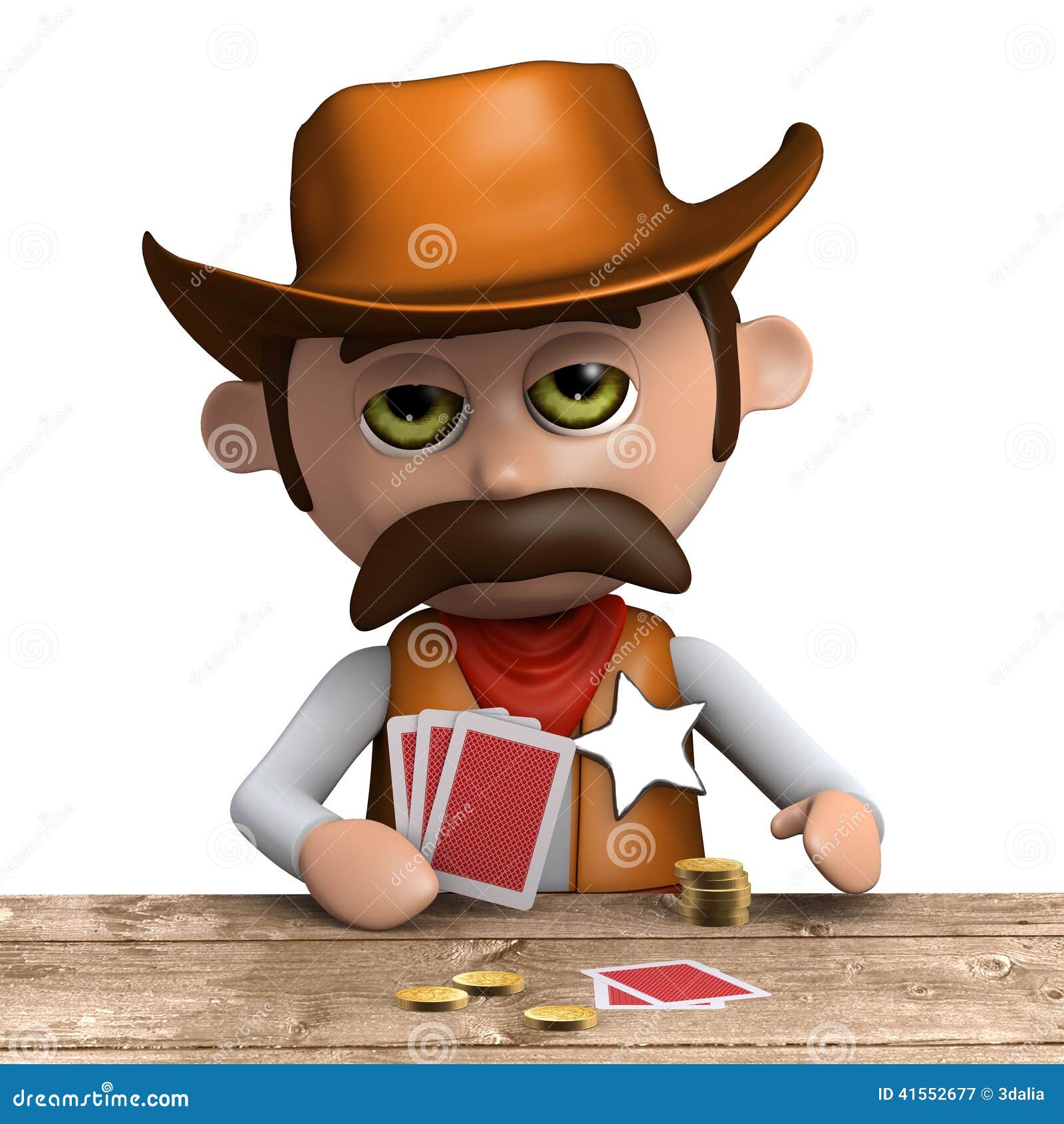 El Sheriff Del Vaquero El Póker Stock de ilustración Ilustración de juego, 41552677