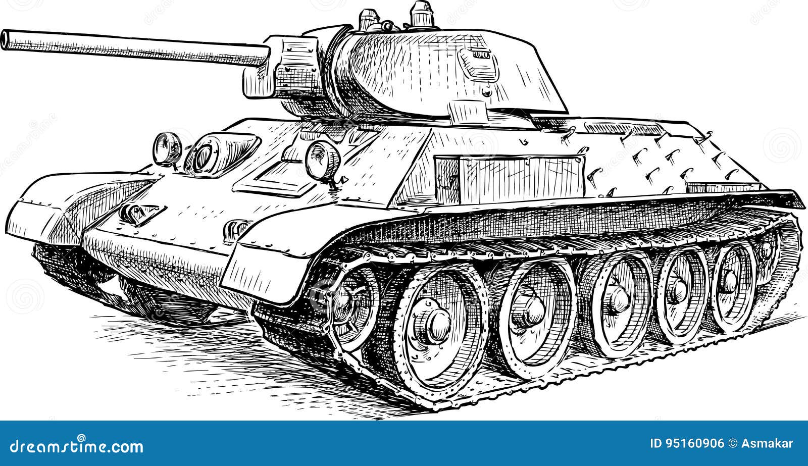 El Tanque De Batalla De La Vez De La Segunda Guerra Mundial Ilustración del  Vector - Ilustración de lucha, conflicto: 95160906