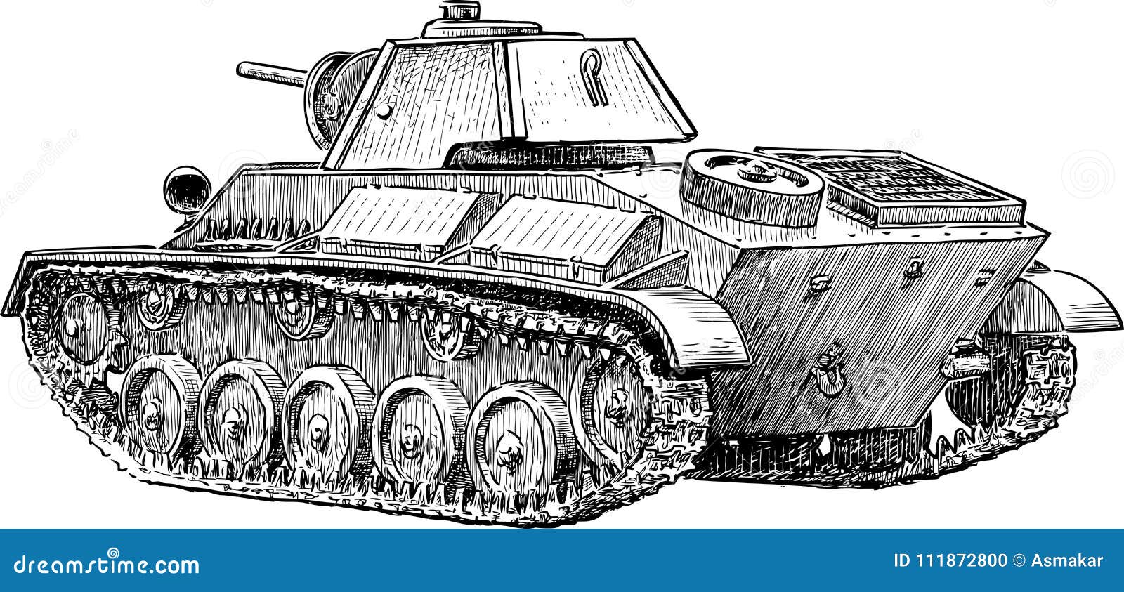 El Tanque De Batalla Viejo De Segunda Guerra Mundial Ilustración del Vector  - Ilustración de mundo, tanque: 111872800