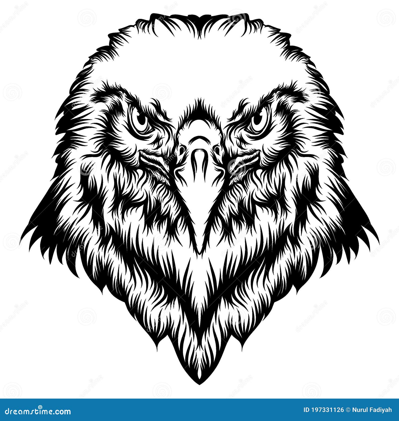 El Vector Logo águila Para Tatuaje O T-Shirt Design O Estilo De Caza Eagle  De Este Dibujo Es De Tela Negra O El Lienzo Imagen Vector De Stock Alamy |  
