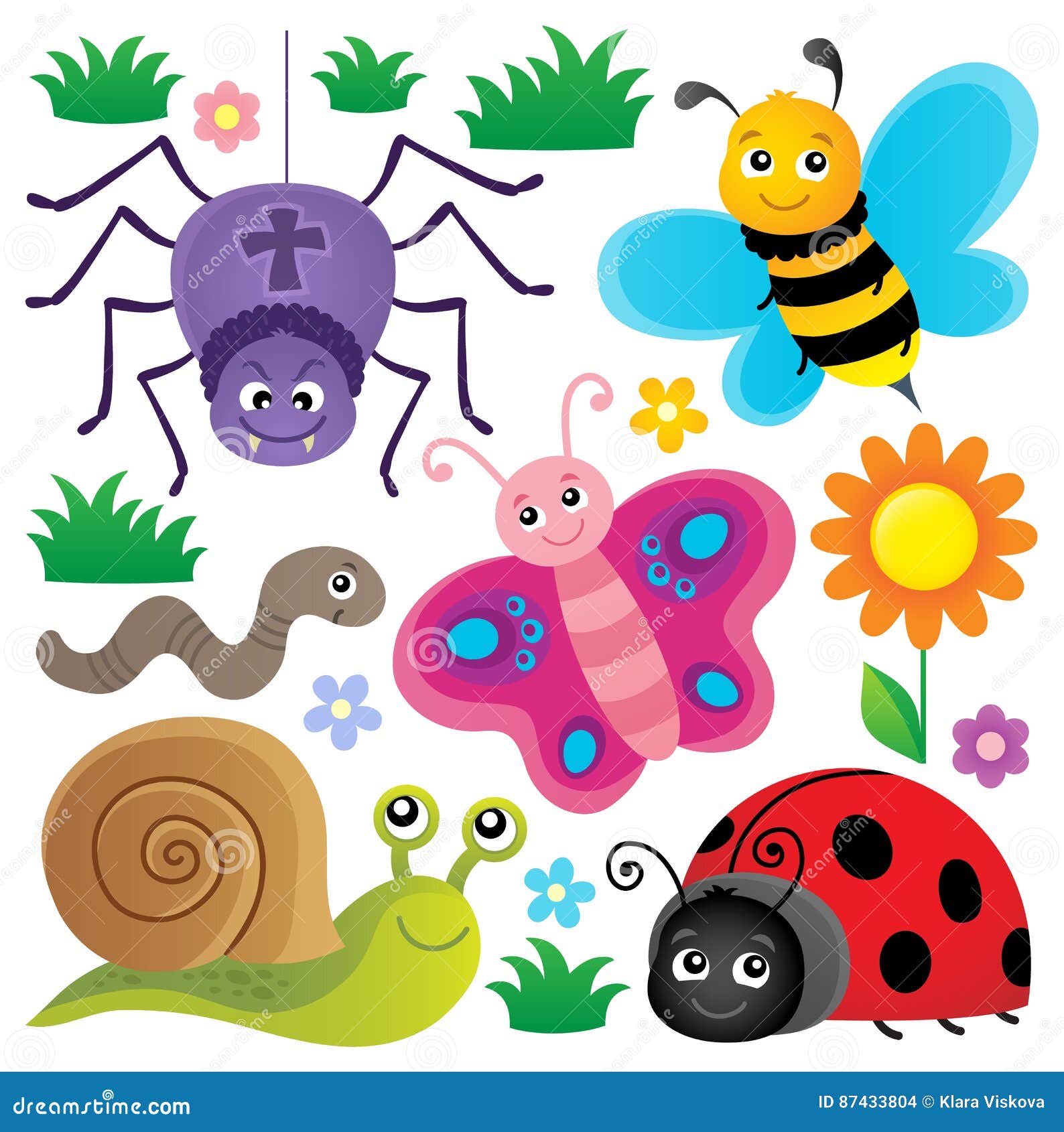 El Tema De Los Animales Y Del Insecto De La Primavera Fijó 3 Ilustración del Vector - Ilustración de planta, animales: 87433804 El Tema De Los Animales Y Del Insecto De La Primavera Fijó 3 Ilustración del Vector - Ilustración de planta, animales: 87433804