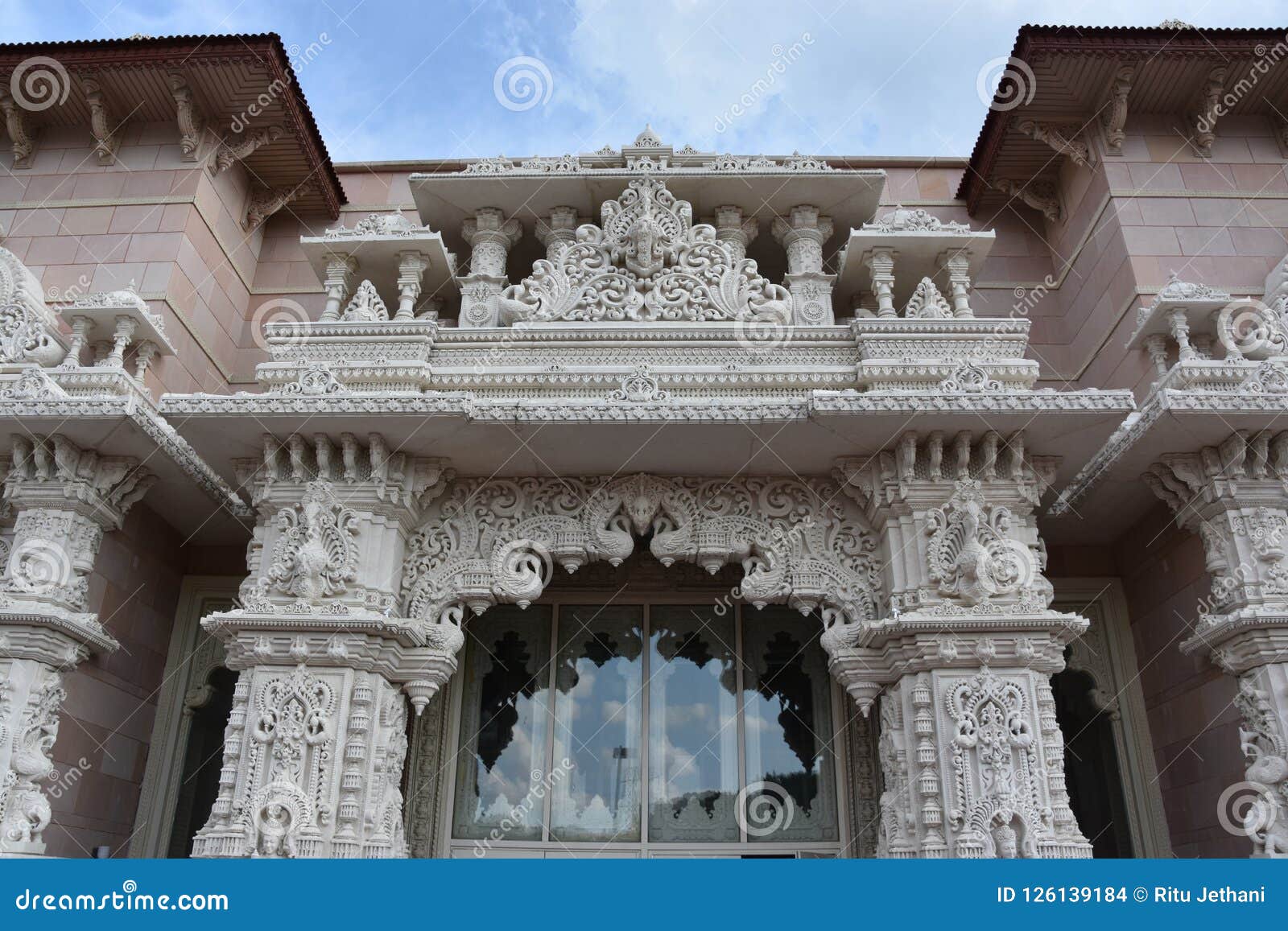 El Templo De Akshardham En Robbinsville, New Jersey Imagen de archivo