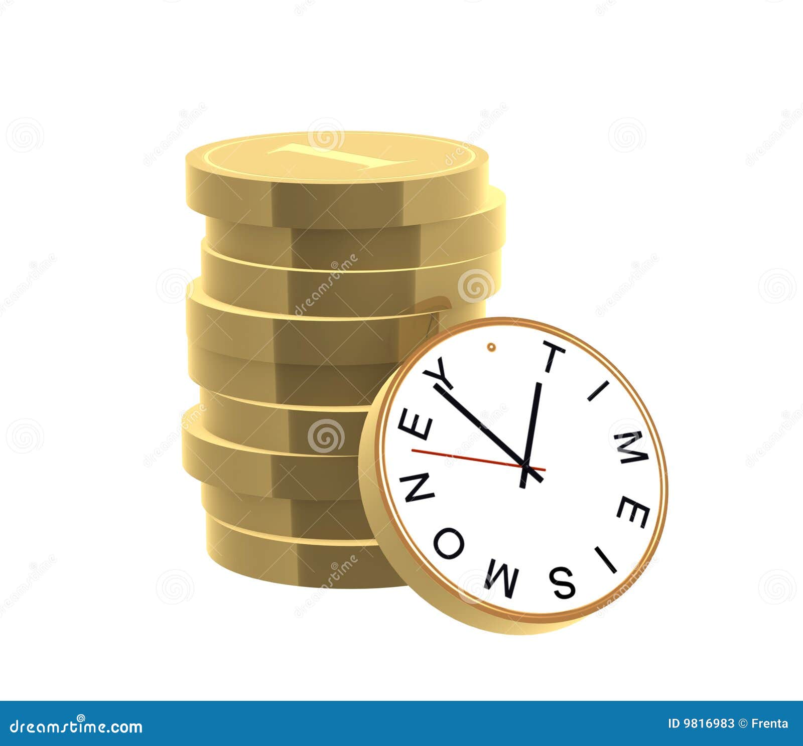 El tiempo es dinero stock de ilustración. Ilustración de mercado - 9816983, image size:1600x1487