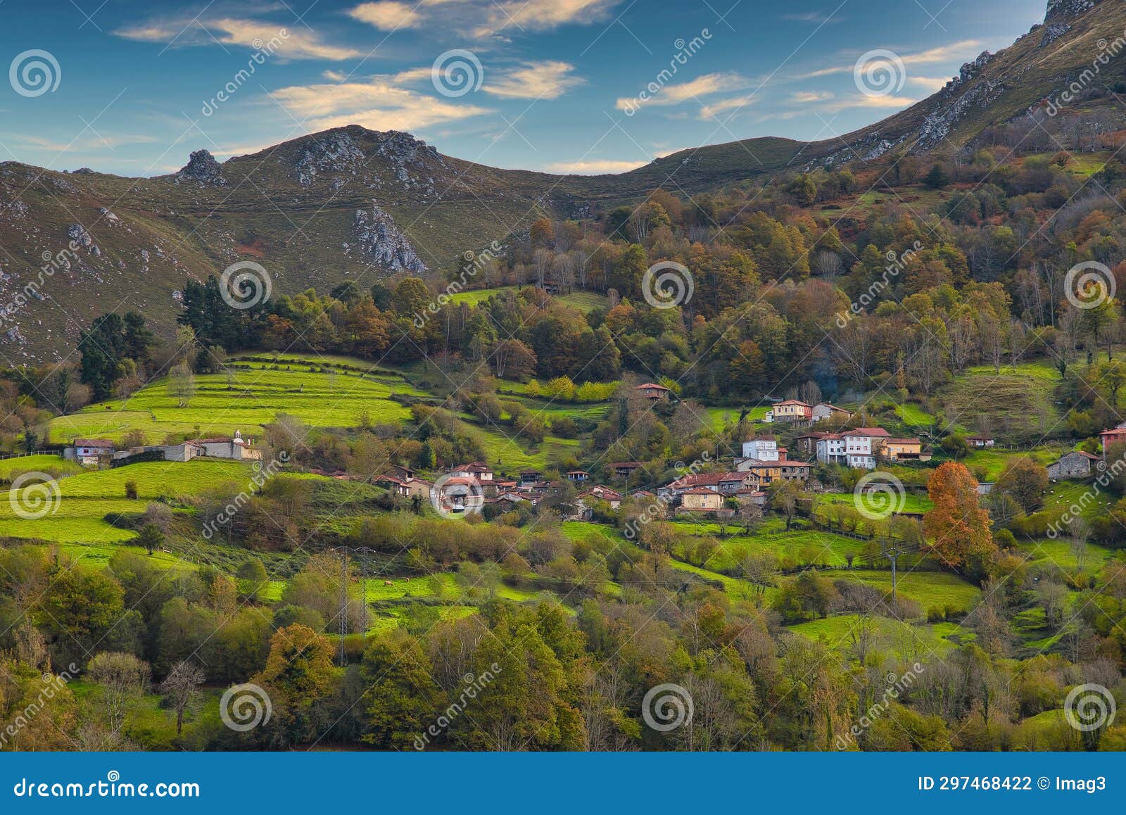 el tozu village, redes natural park and biosphere reserve, asturias, spain