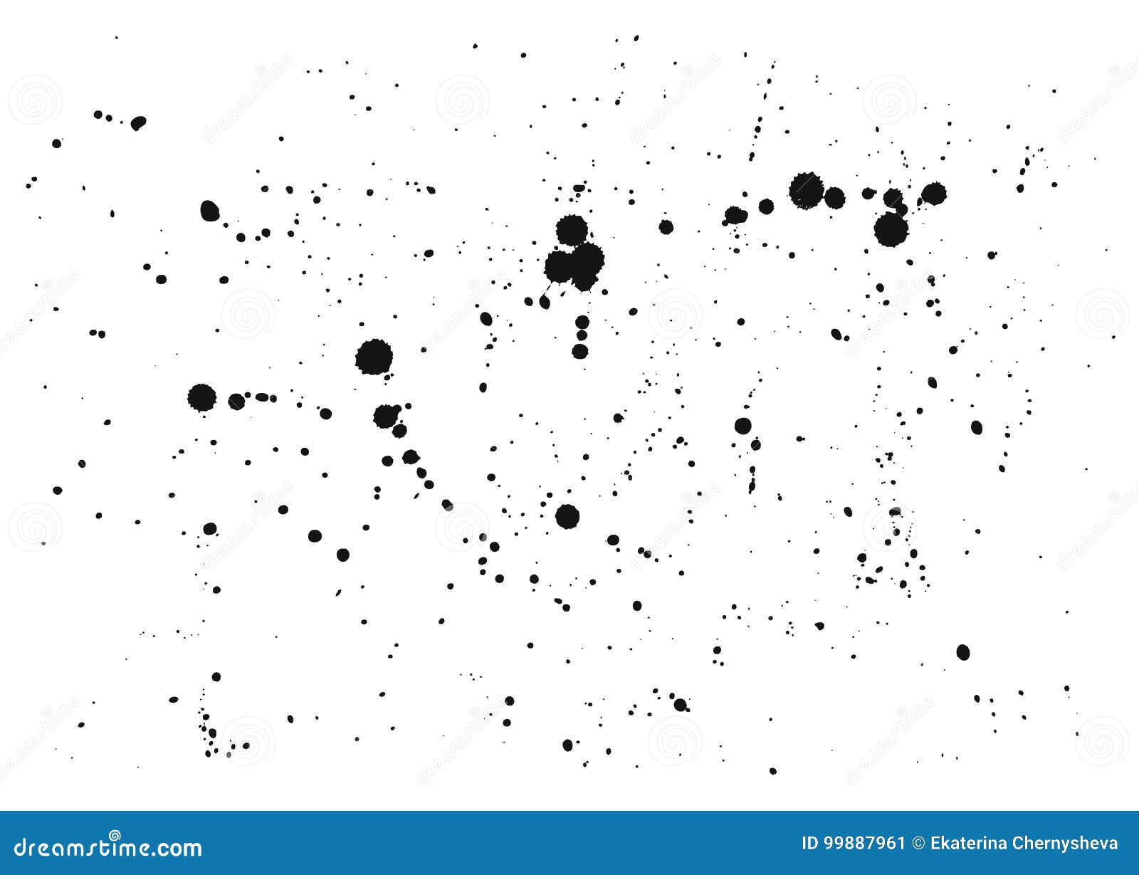 El Vector Salpica De La Tinta Negra En Un Fondo Blanco Ilustración Del