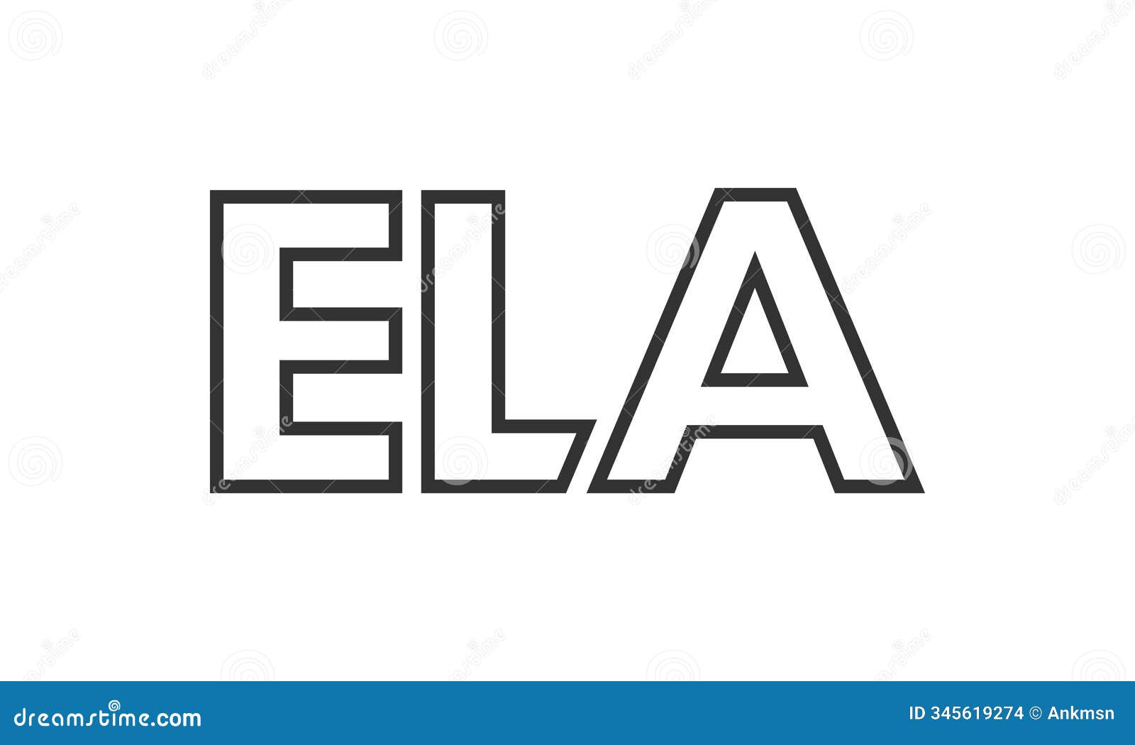 ela logo  template with strong and modern bold text. initial based  logotype featuring simple and minimal typography.
