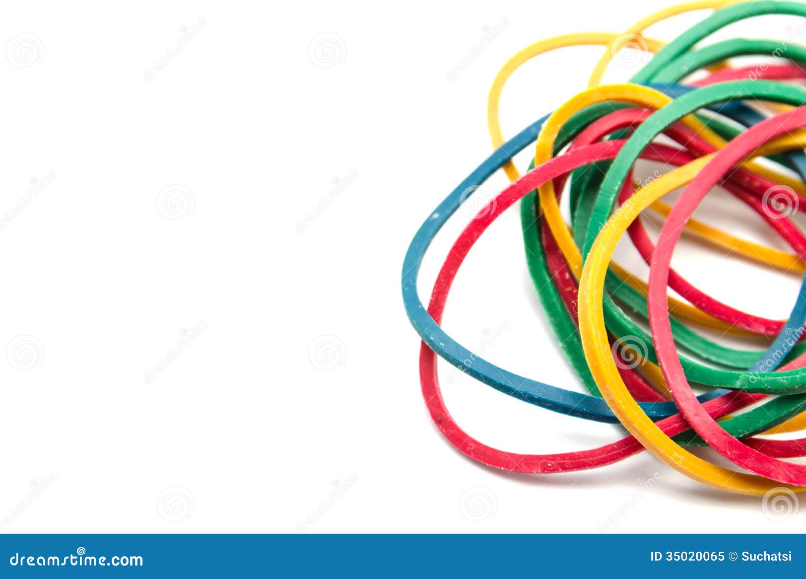 Elastic bands isolated stock image. Image of colorful - 35020065