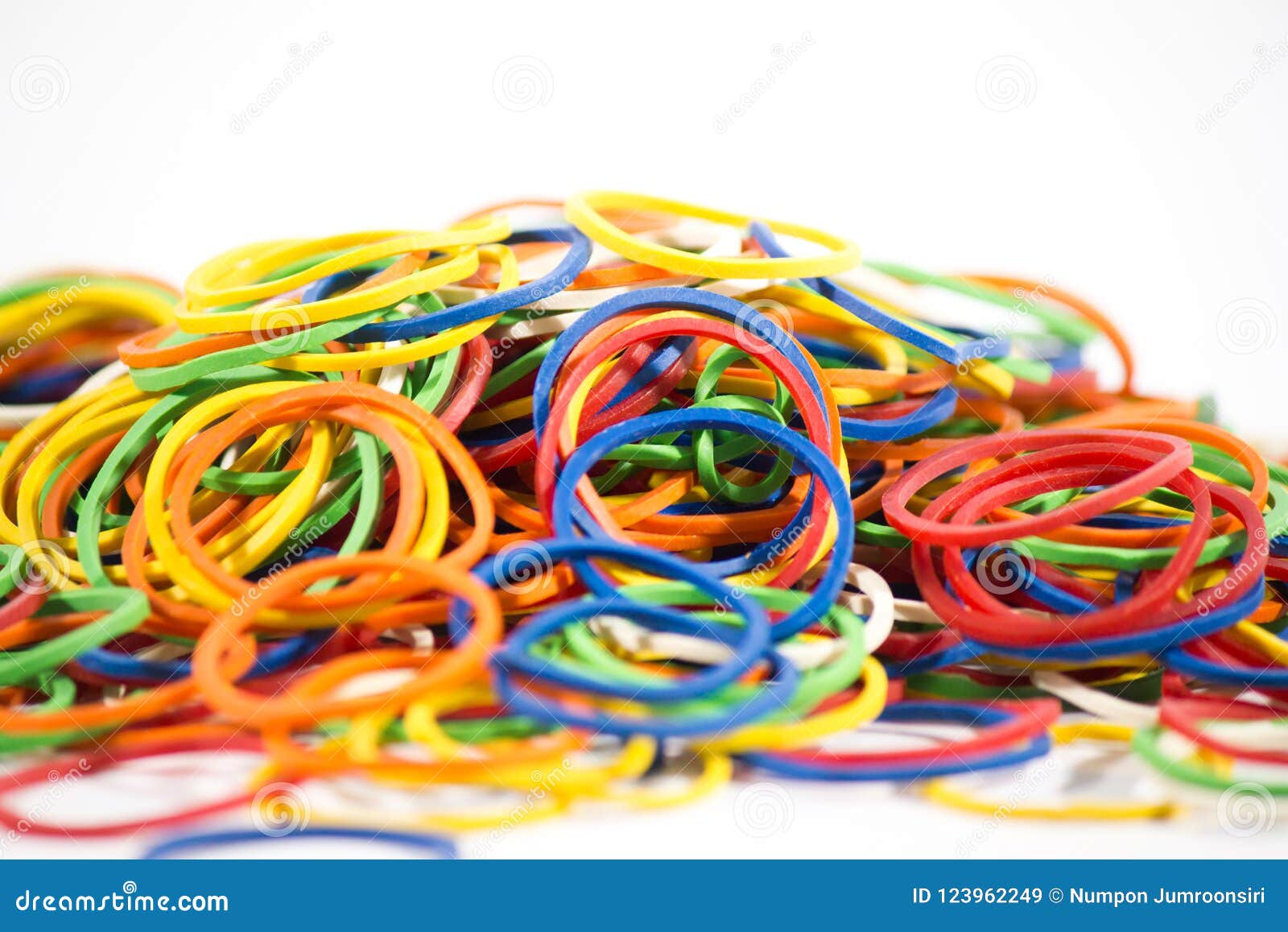 Elastic Bands Isolated on White Background Stock Image - Image of