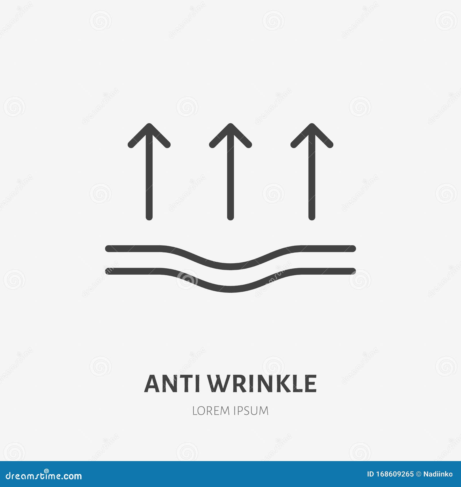 elasticity line icon,  pictogram of elastic material. skincare , anti wrinkle, facelift sign for