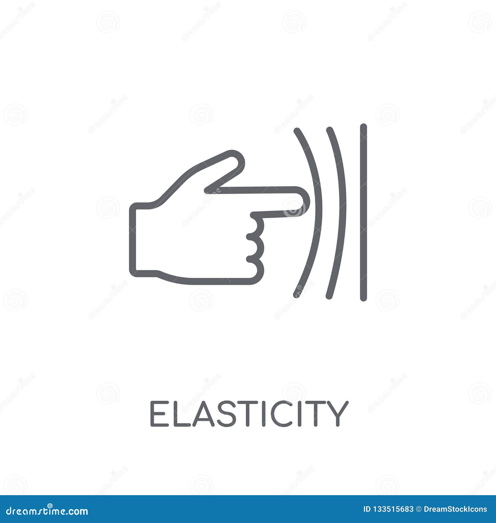 elasticity linear icon. modern outline elasticity logo concept o