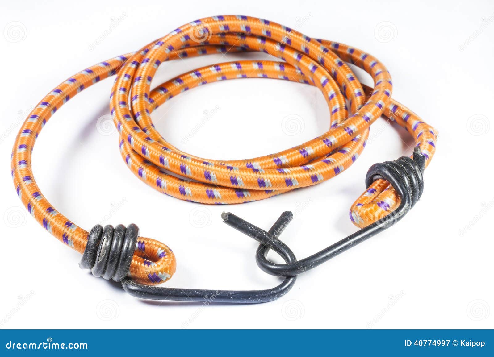 Elastisches Seil Mit Metallhaken Stockbild - Bild von gummi, brücke:  40774997