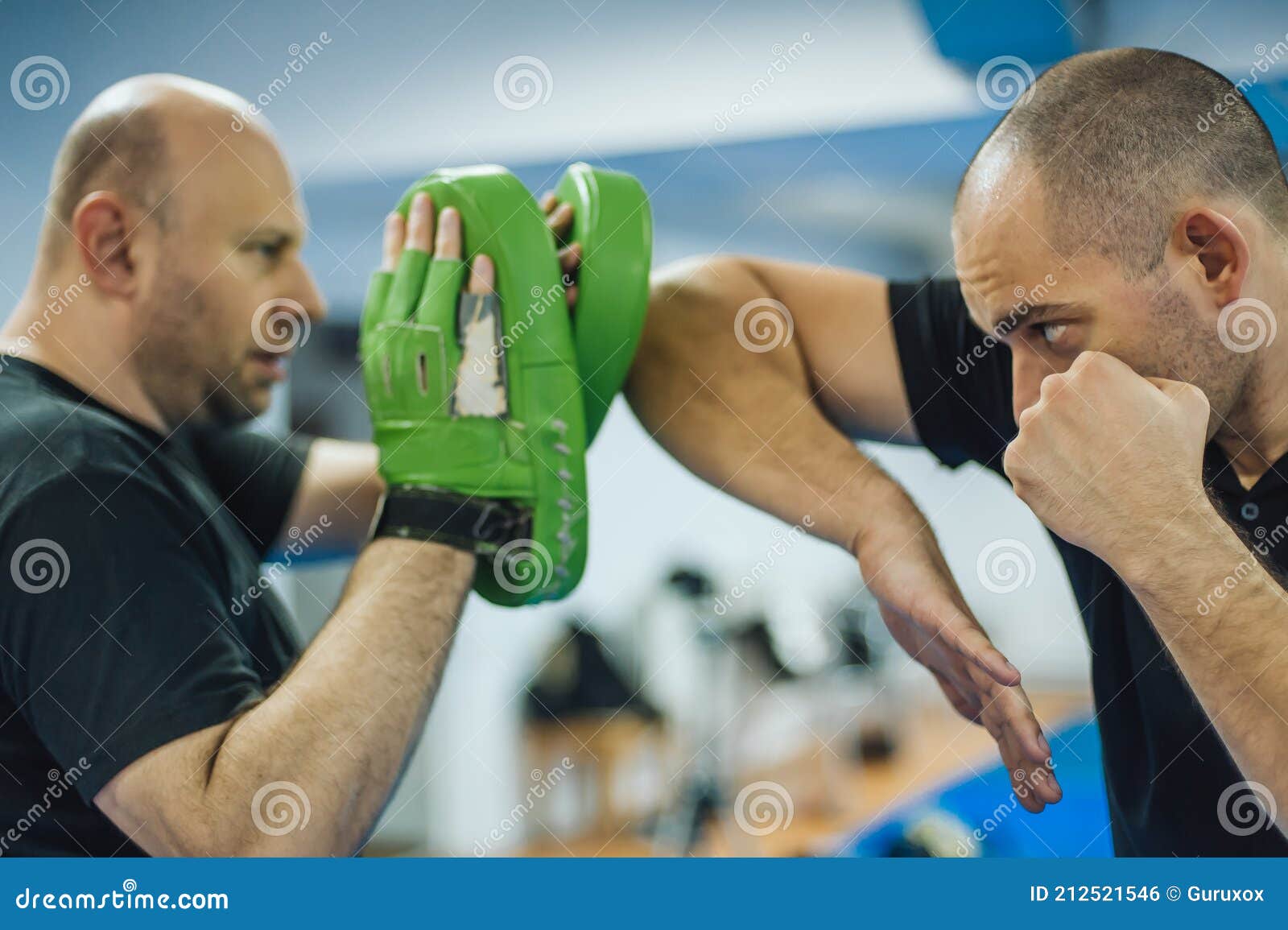 Elbow Kick Technique Training with Focus Mitts. Elbow Strike and Punch