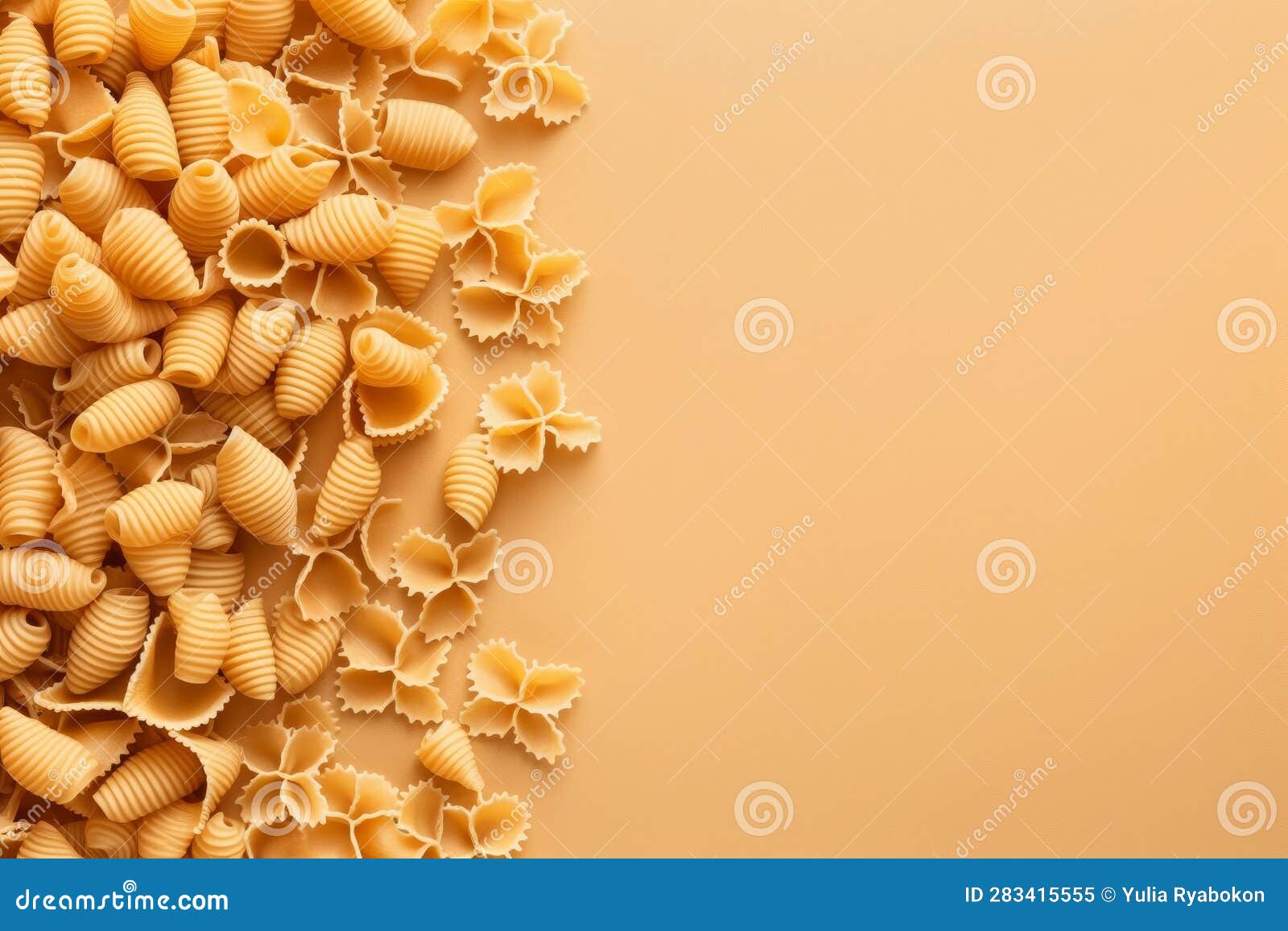 Elbow Pasta Banner. Generate Ai Stock Illustration Illustration of
