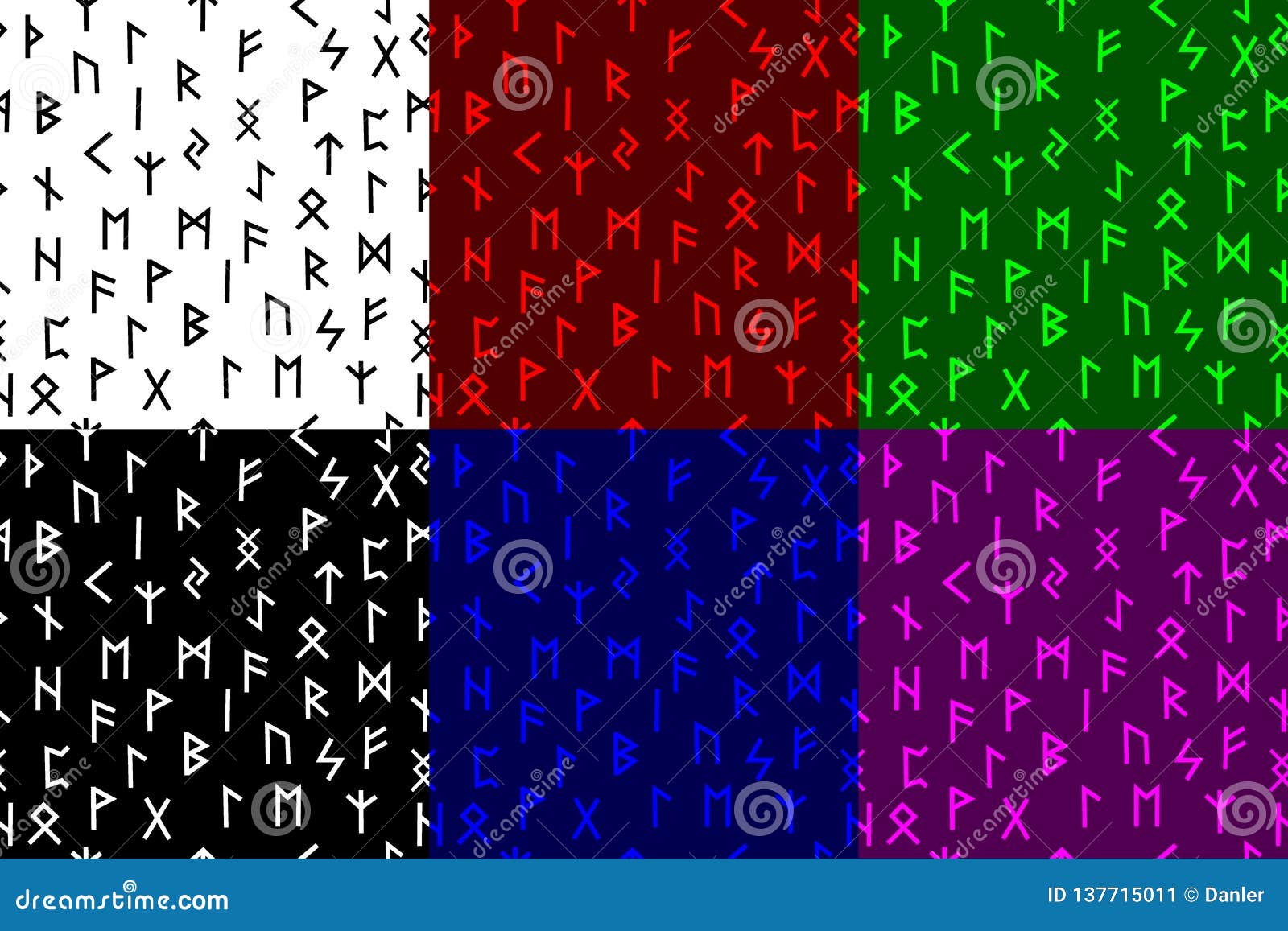 Elder Futhark Runes Seamless Pattern Stock Vector - Illustration of  religion, medieval: 137715011