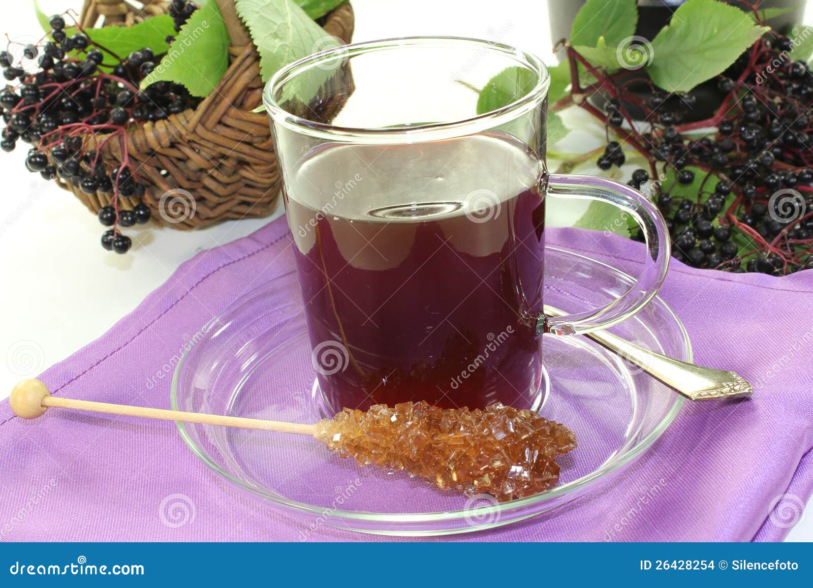 Elderberry tea stock photo. Image of leaf, berries, herbs 26428254