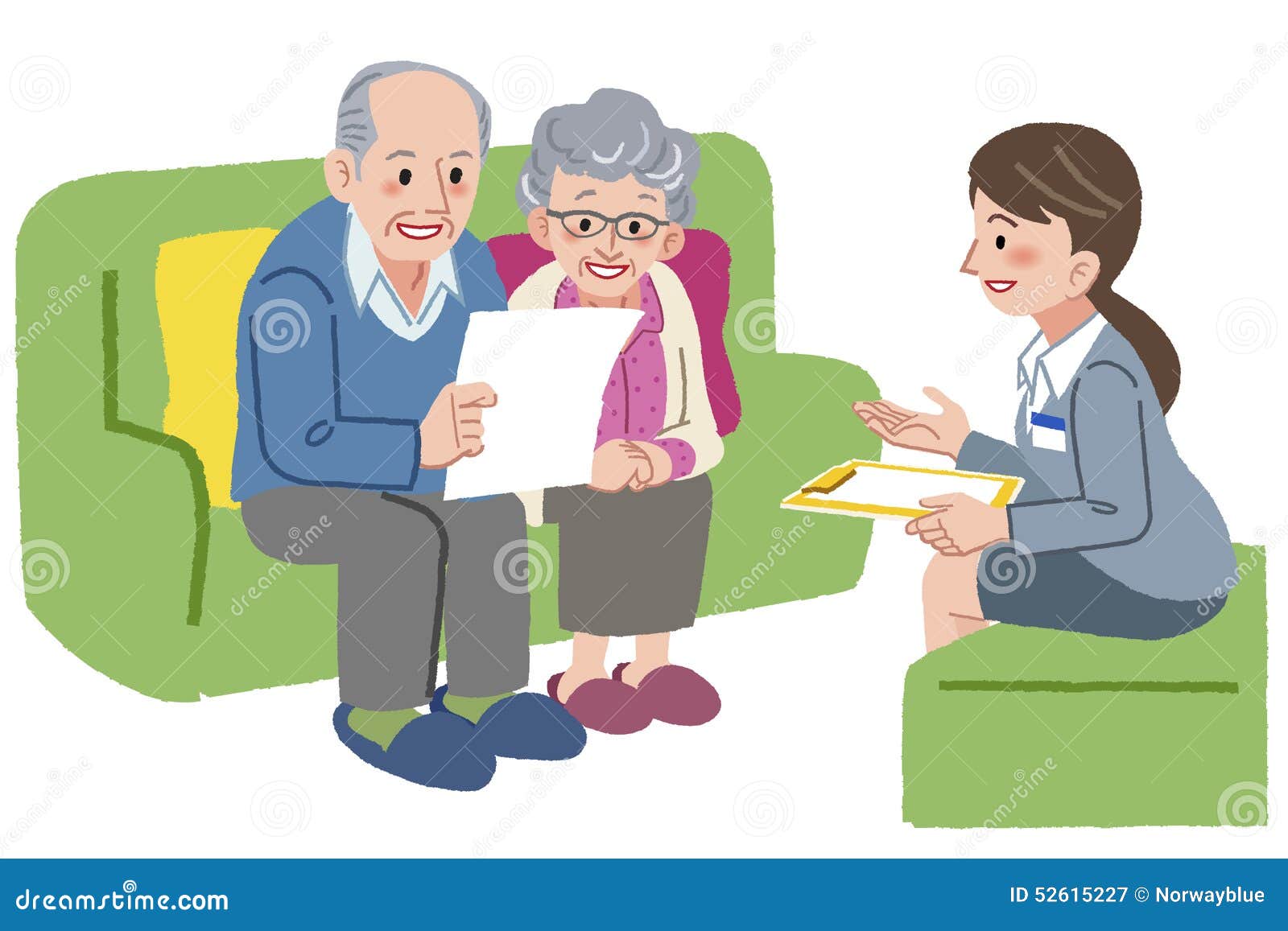 elderly couple meeting with geriatric care manager