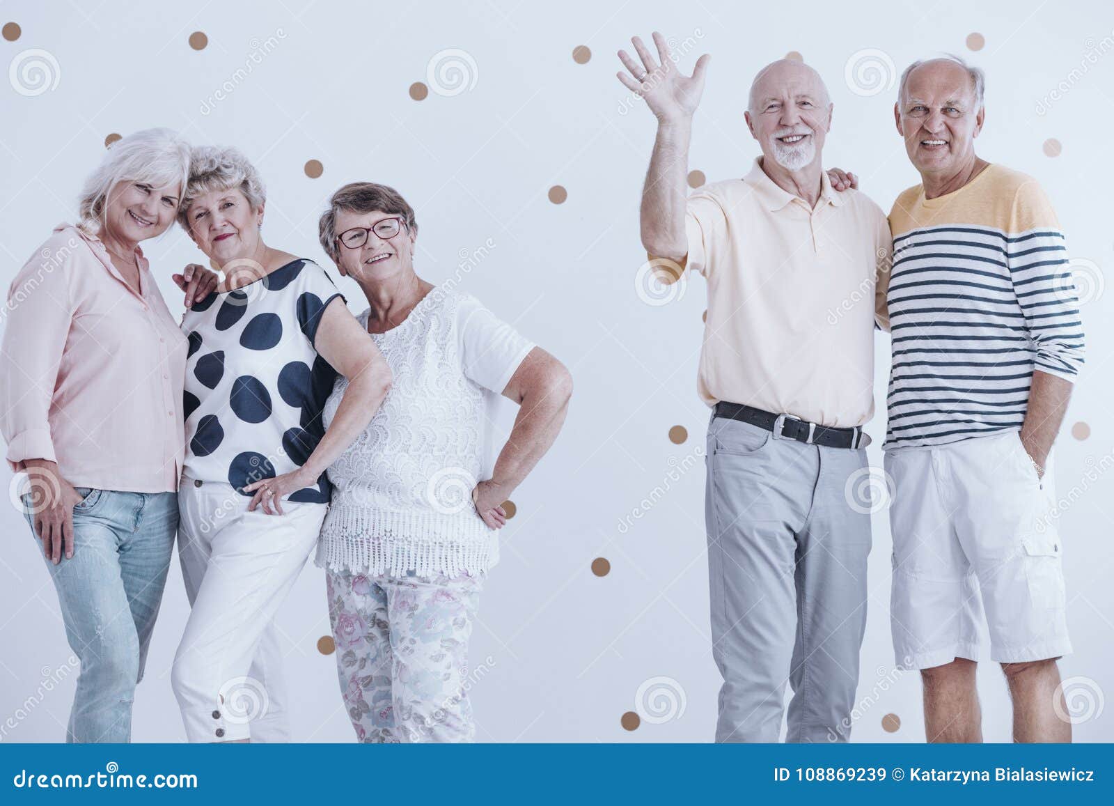 Elderly friends at party stock image. Image of senior - 108869239