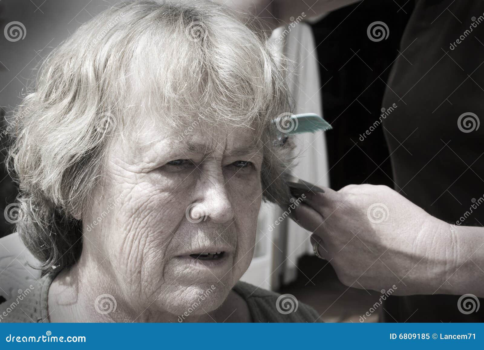 Elderly Hair Cut Royalty Free Stock Photo Image 6809185