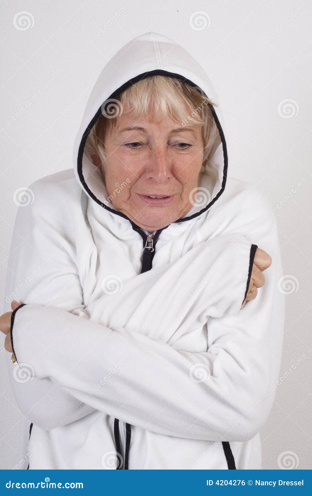 elderly lady freeze