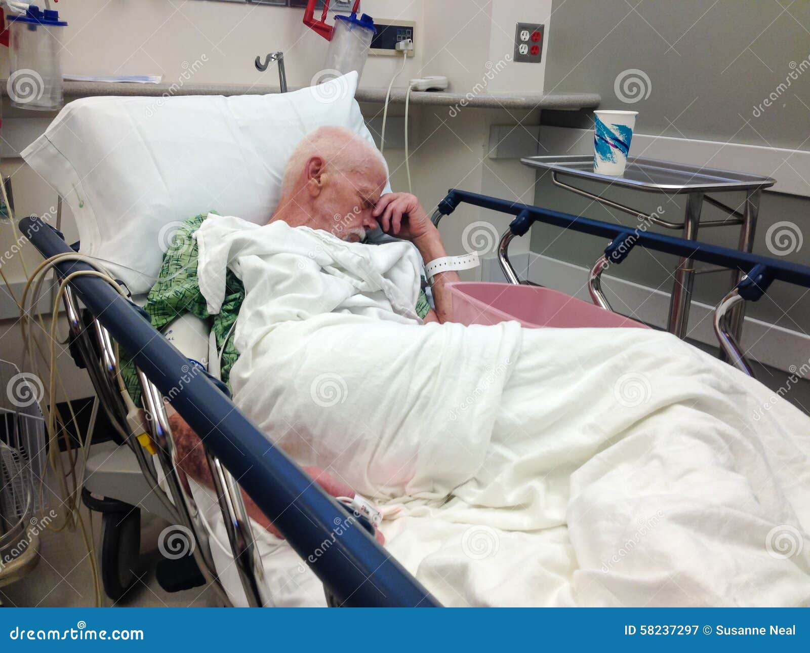 Black Man In Hospital Bed