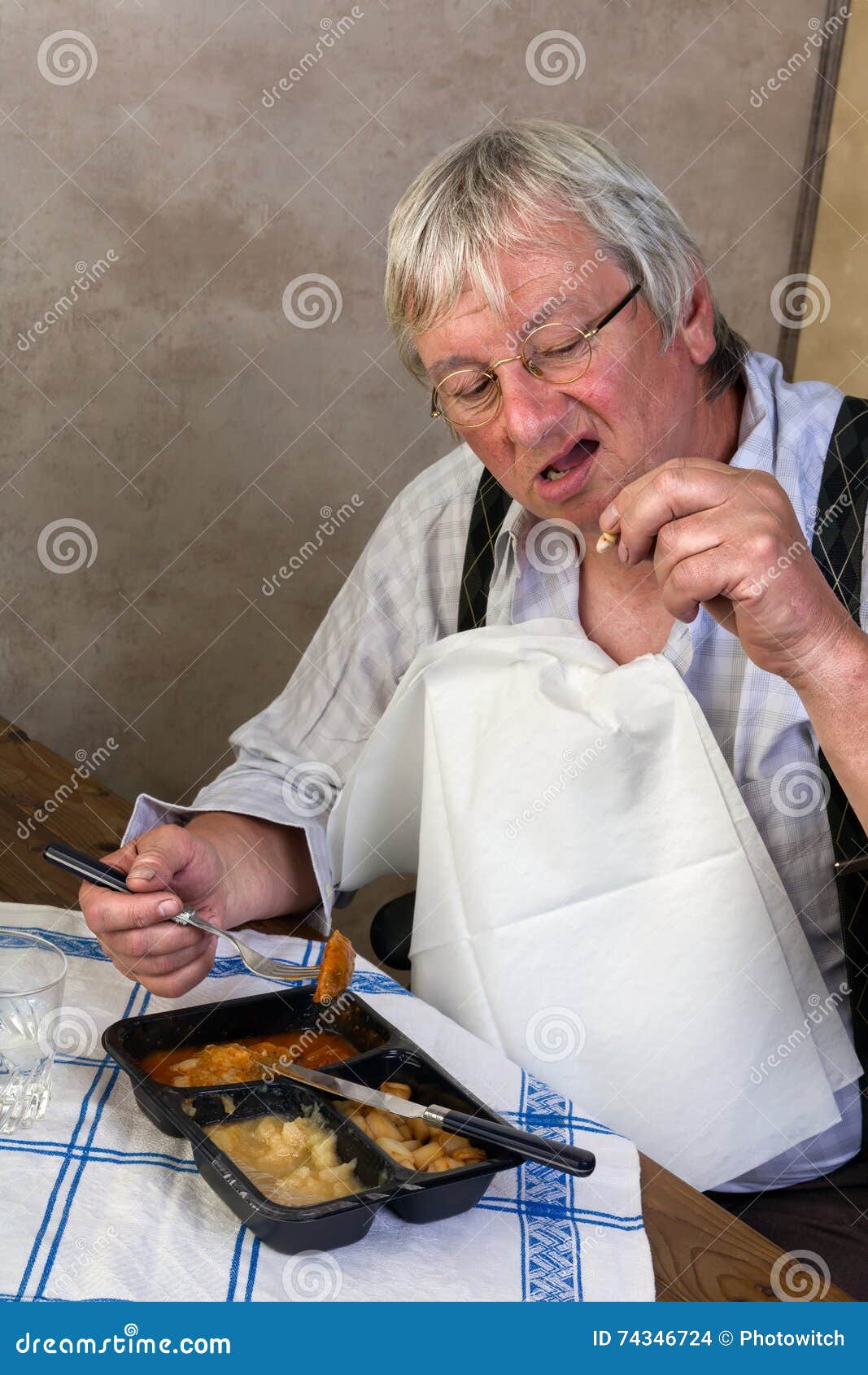 Elderly Man with Broken Tooth Stock Photo - Image of caucasian