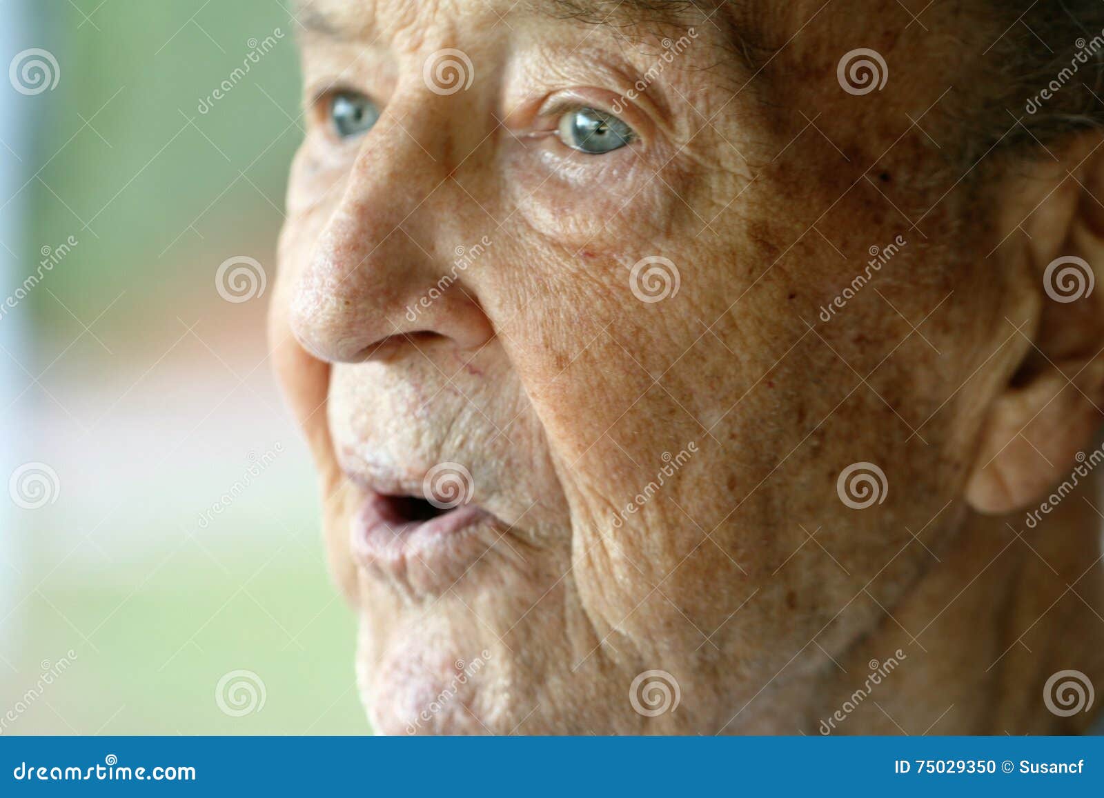 Elderly Man With Expression Stock Photo Image Of People Brown 75029350