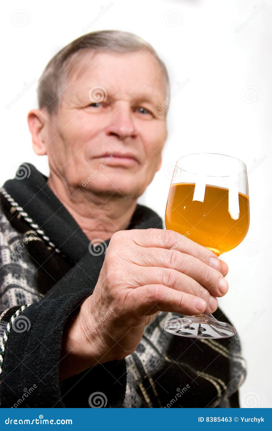 Elderly Man with Glass of Wine Stock Image Image of celebration