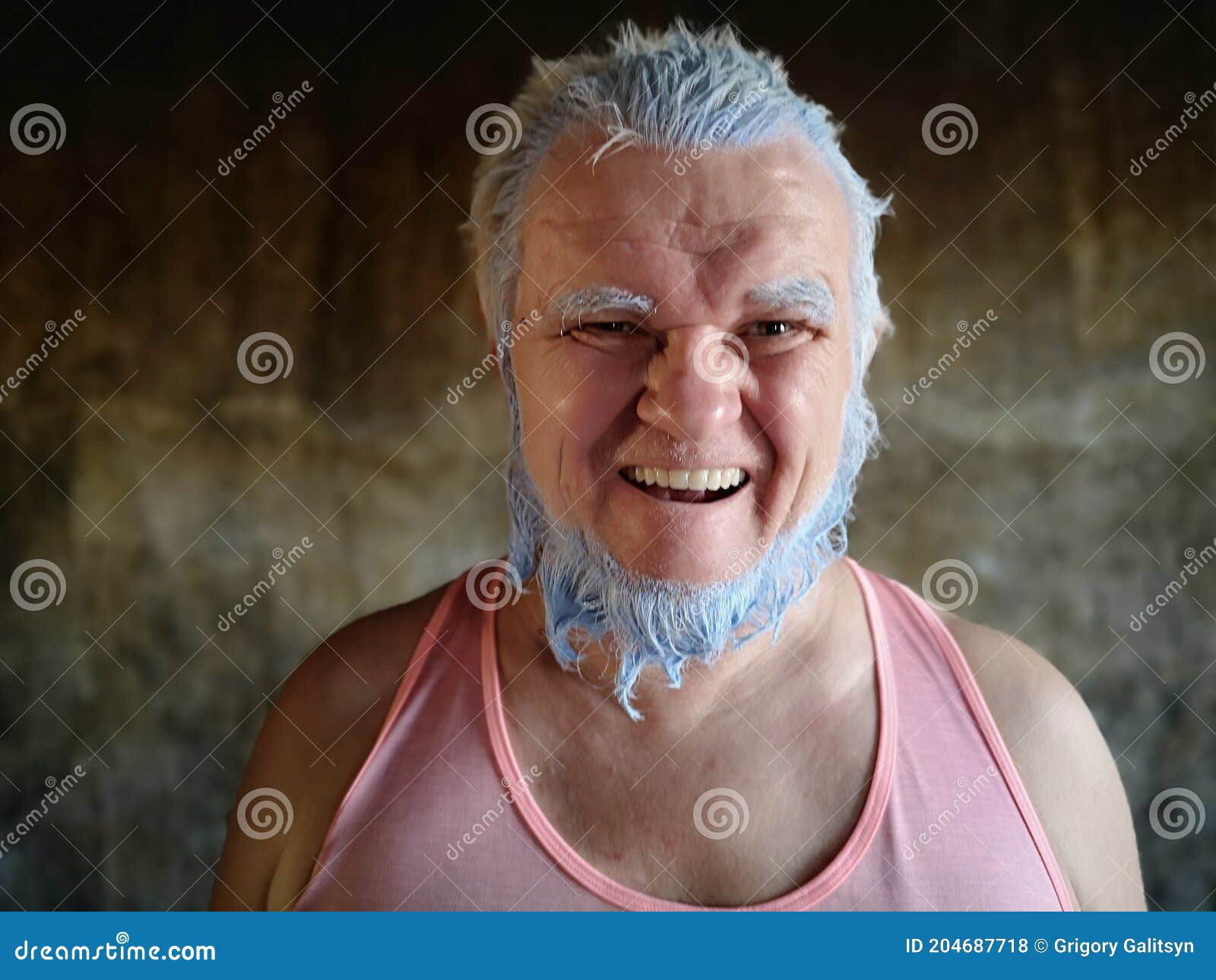 Man with blue hair and beard - wide 1