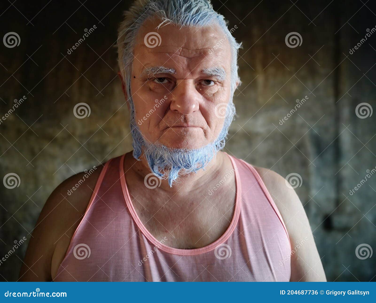 Man with blue hair and beard - wide 8