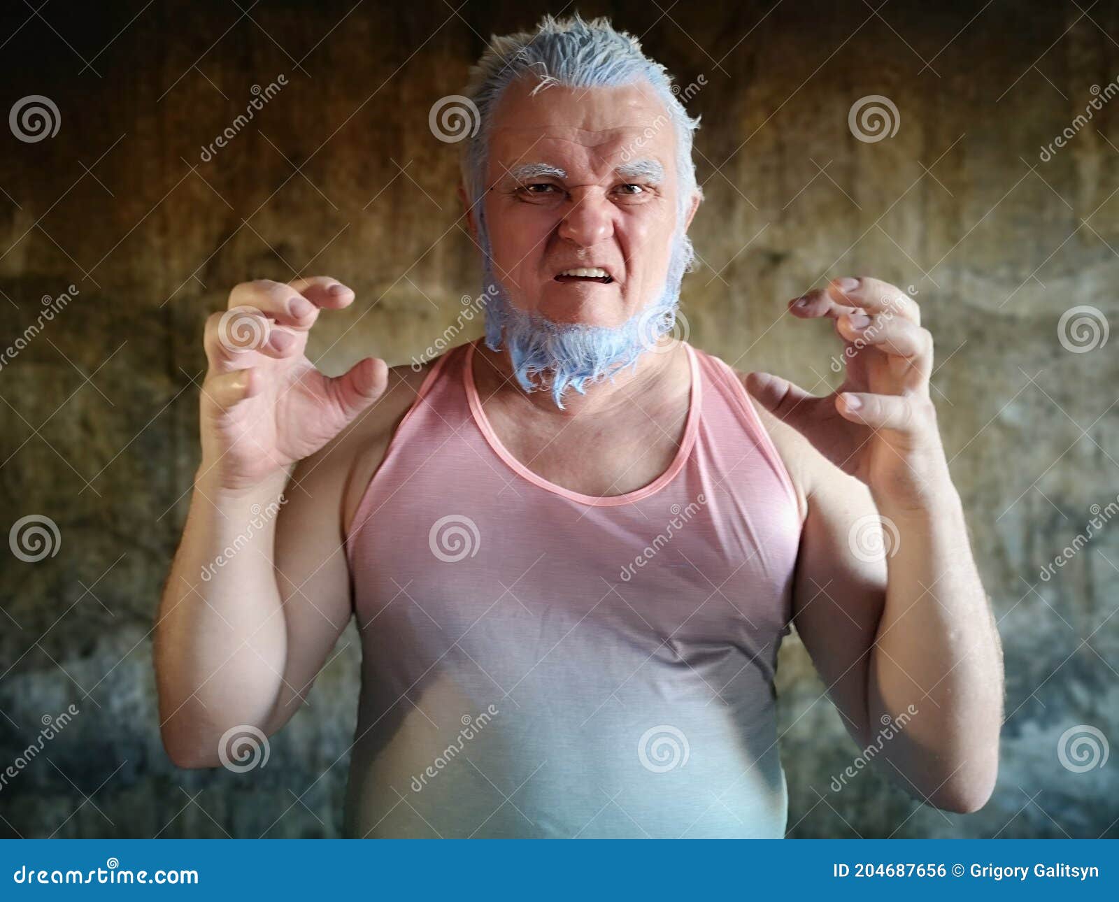 Man with blue hair and beard - wide 3