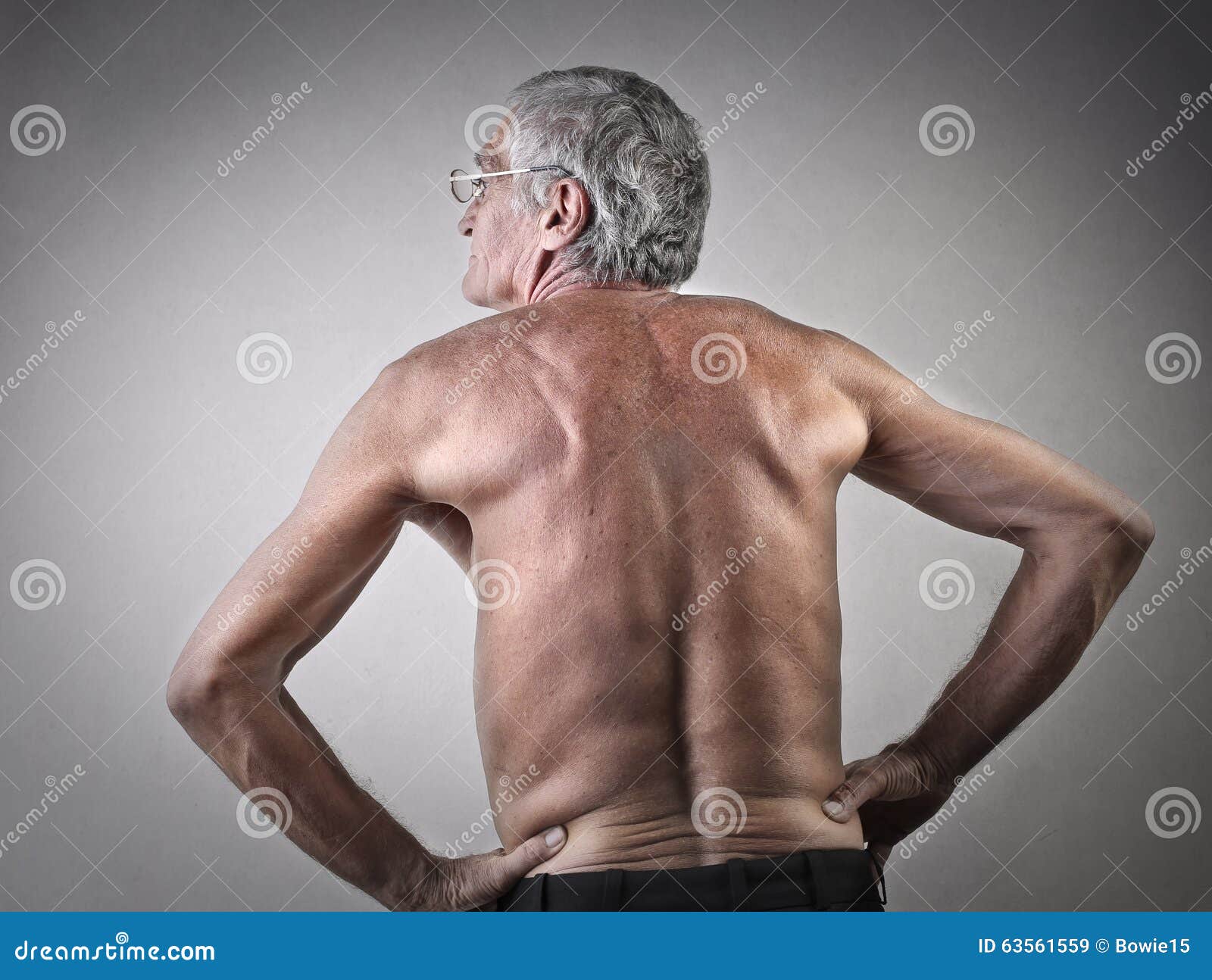 Elderly man stock image. Image of naked, older, ache - 63561559