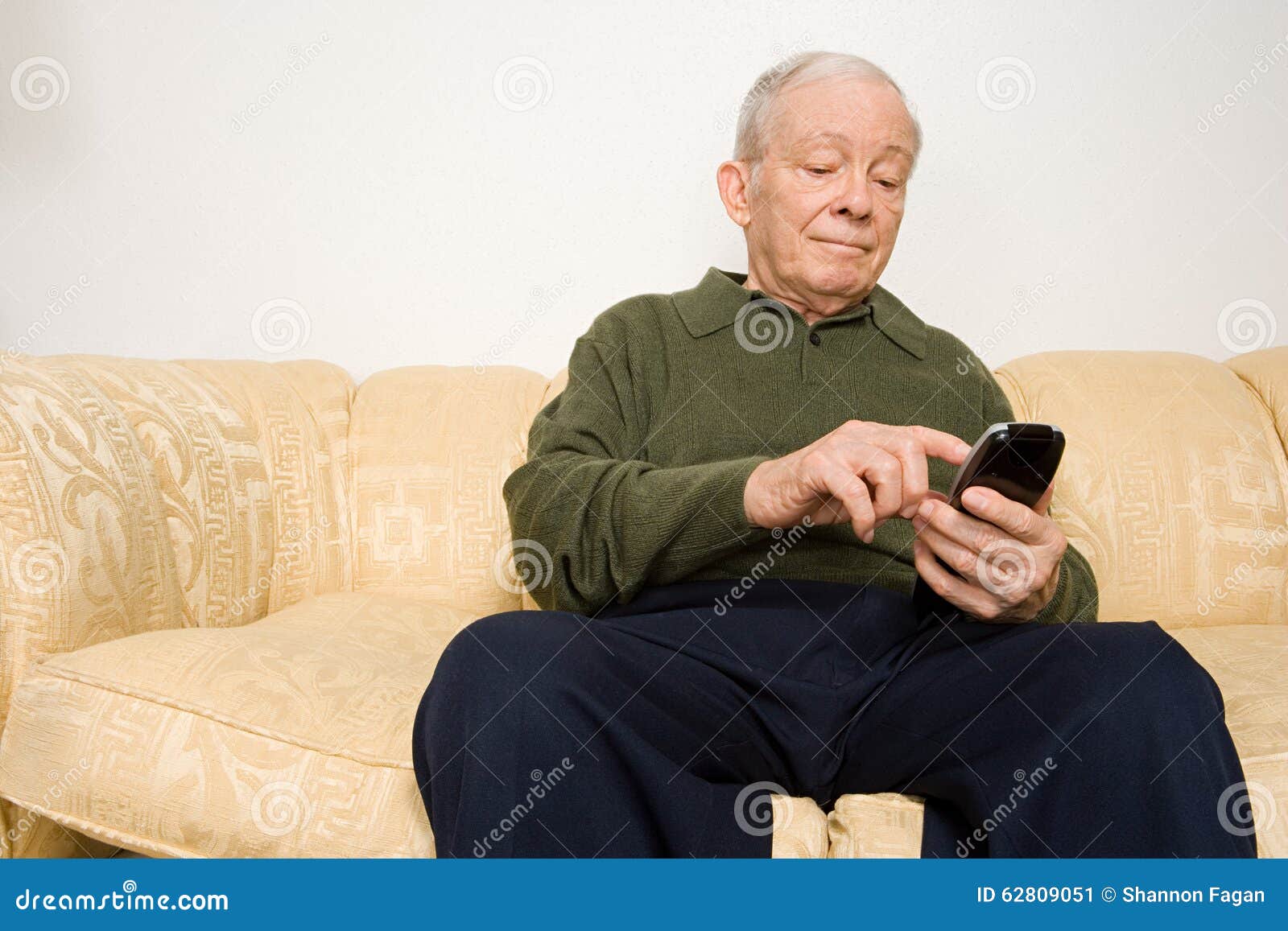 Elderly Man Using Remote Control Stock Image Image of aging, changing 62809051