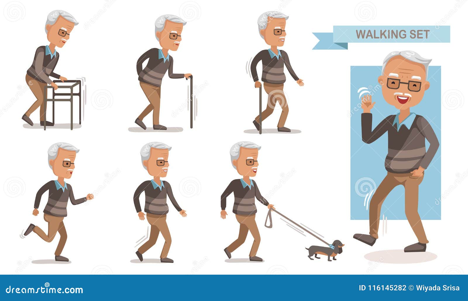 hersenen Spit Knorretje Old Man Walking Portrait Stock Illustrations – 521 Old Man Walking Portrait  Stock Illustrations, Vectors & Clipart - Dreamstime