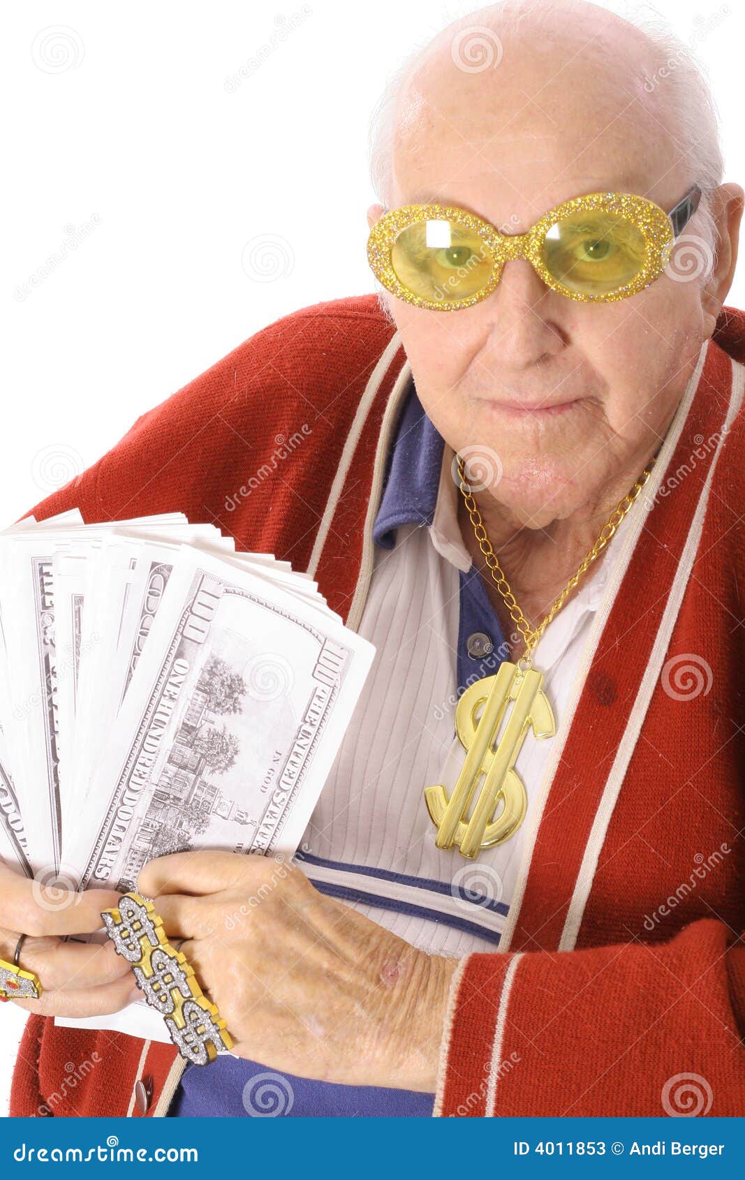 Elderly Man Winning The Lottery Stock Photos - Image: 4011853