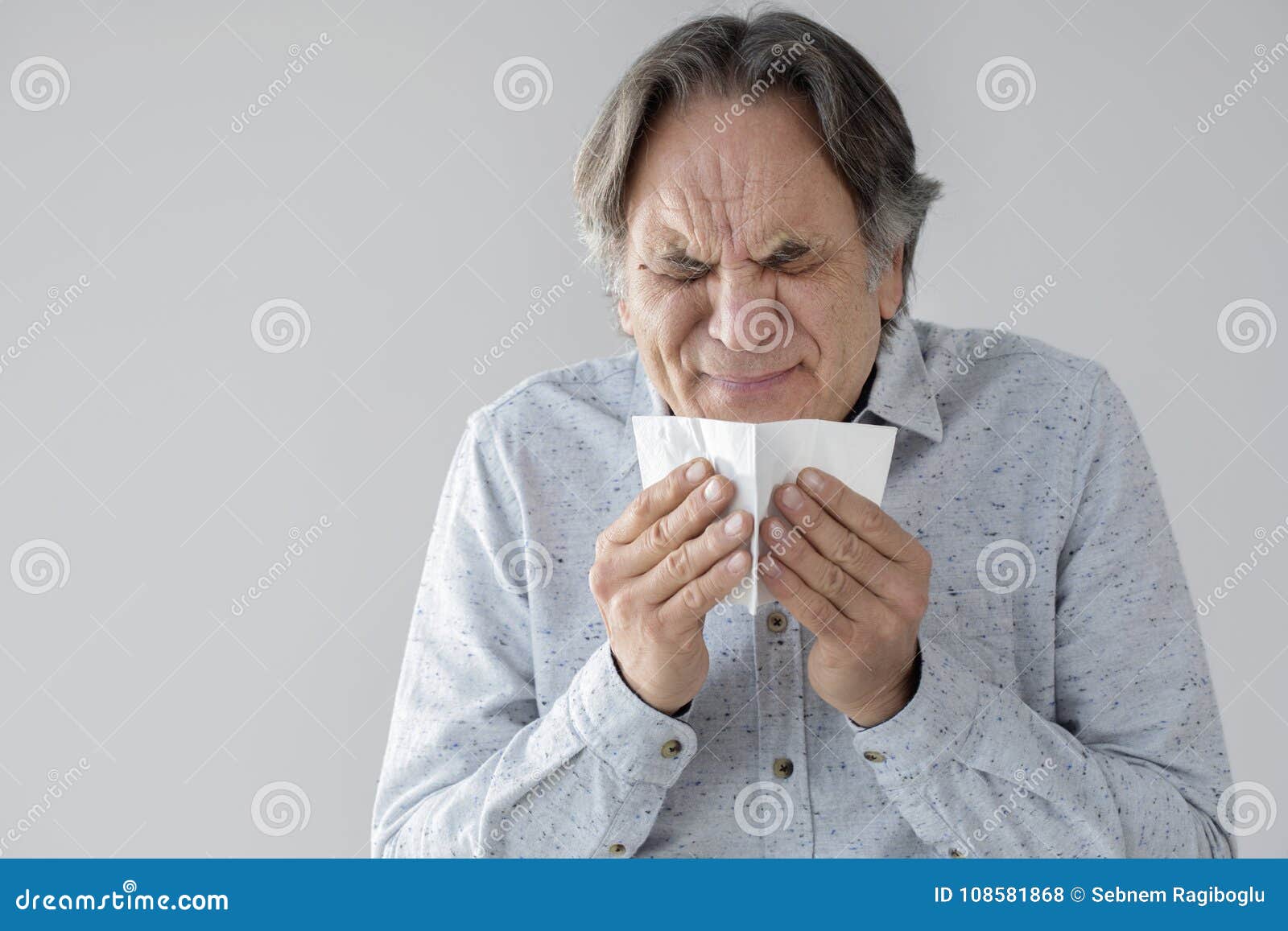 Elderly old man coughing stock photo. Image of care 108581868