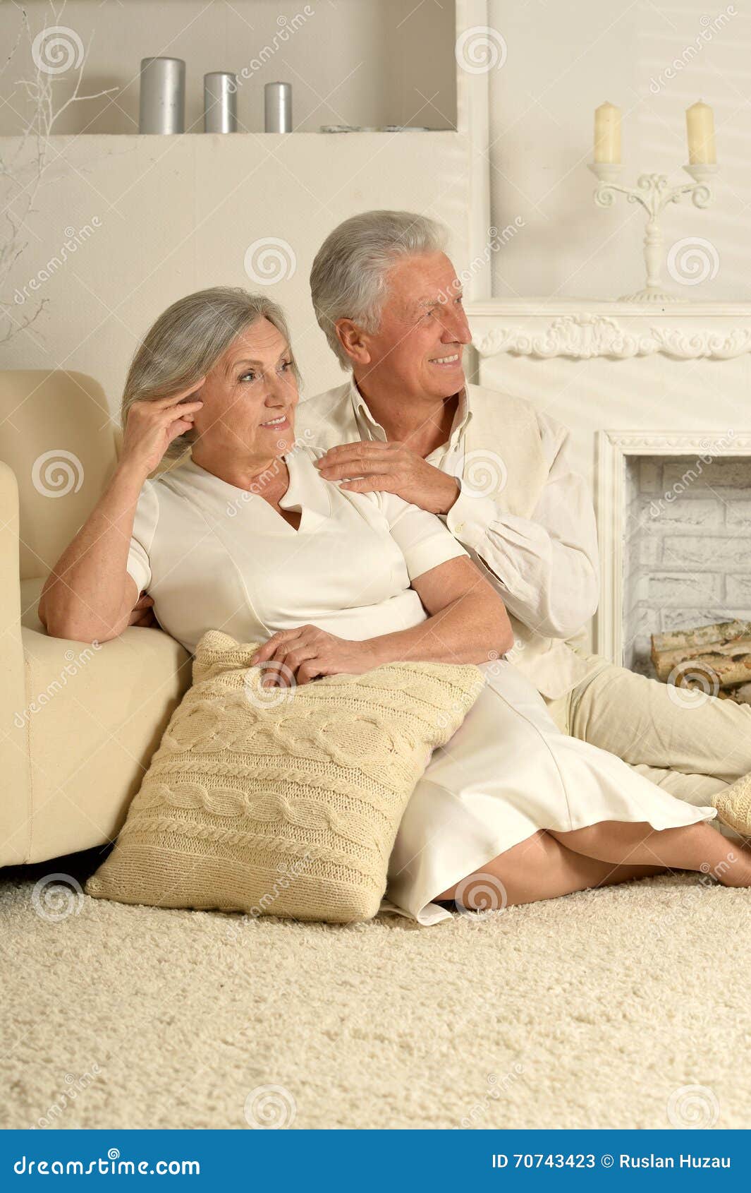Elderly People Sitting Near Couch Stock Image Image of couch