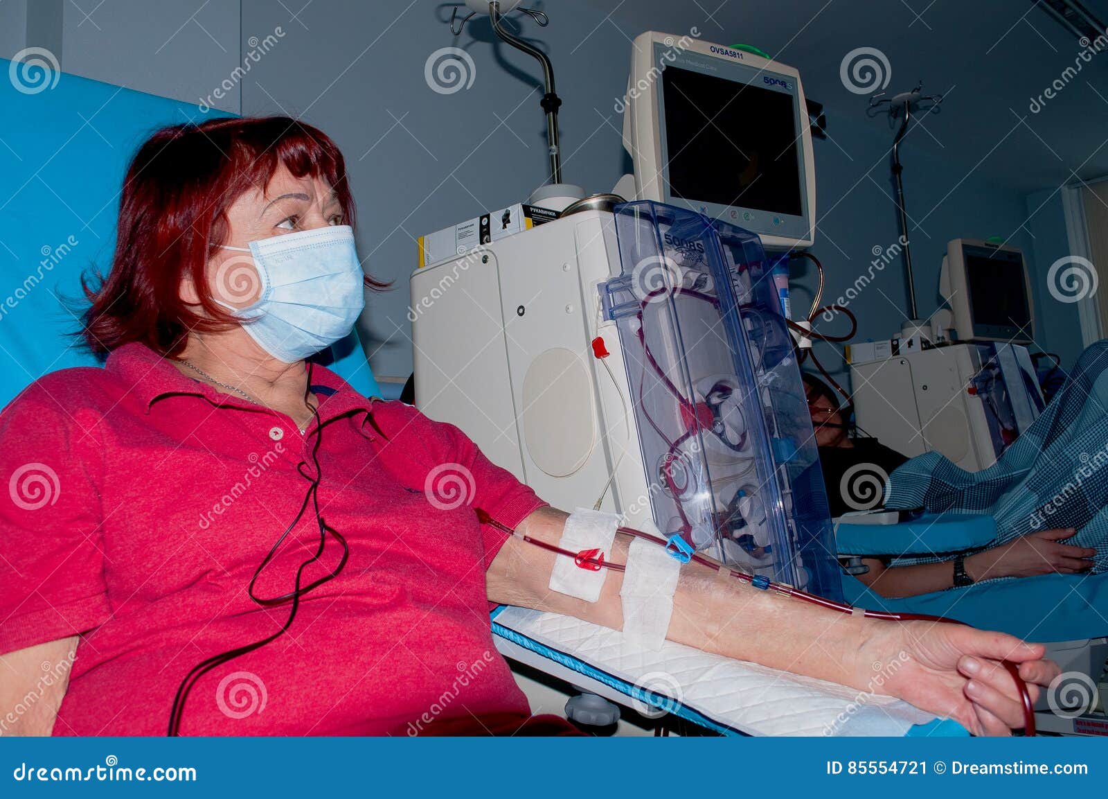 Elderly Woman On Dialysis In The Hospital Editorial Photo Image Of Sick Peritoneal 85554721