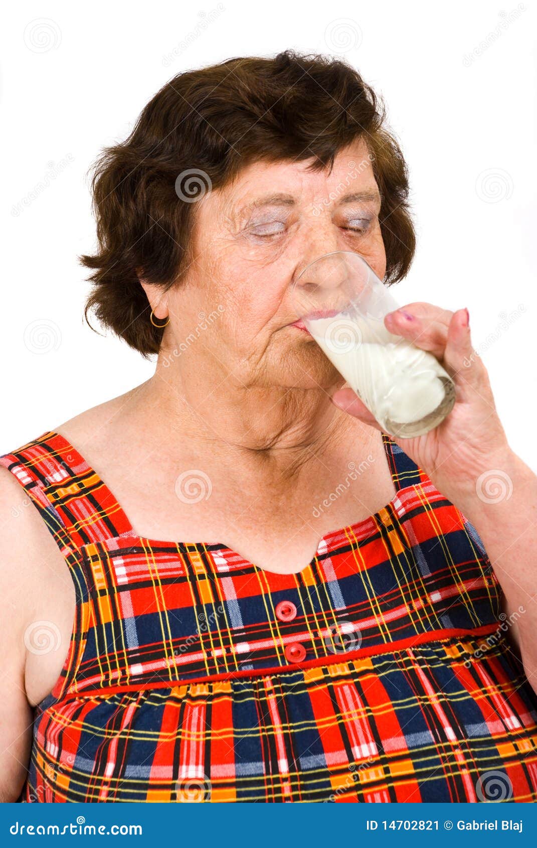 Elderly Woman Drinking Milk Stock Image Image of milk, drinking 14702821