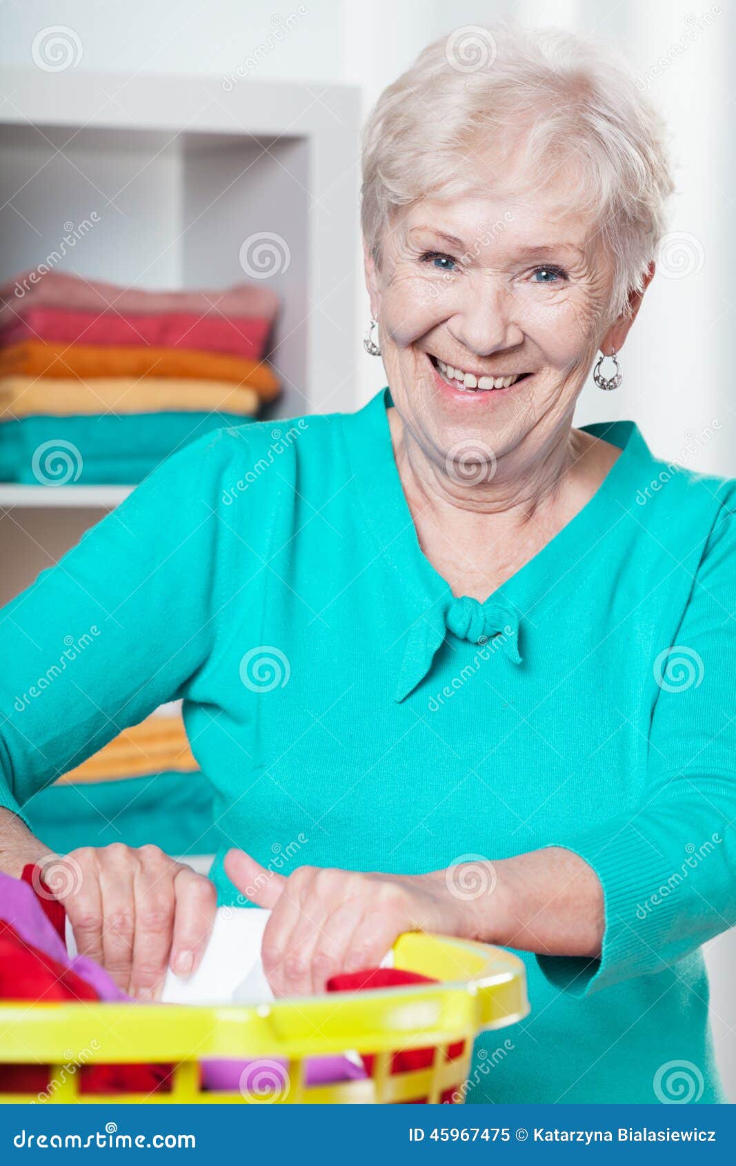 Elderly Woman during Housework Stock Image Image of case, elderly